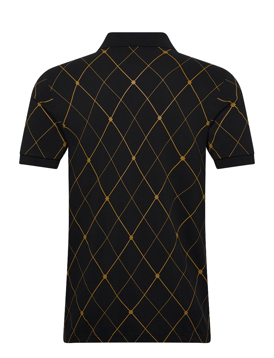 Fred Perry - ARGYLE PRINT FP SHIRT - kootud polosärgid - black - 2