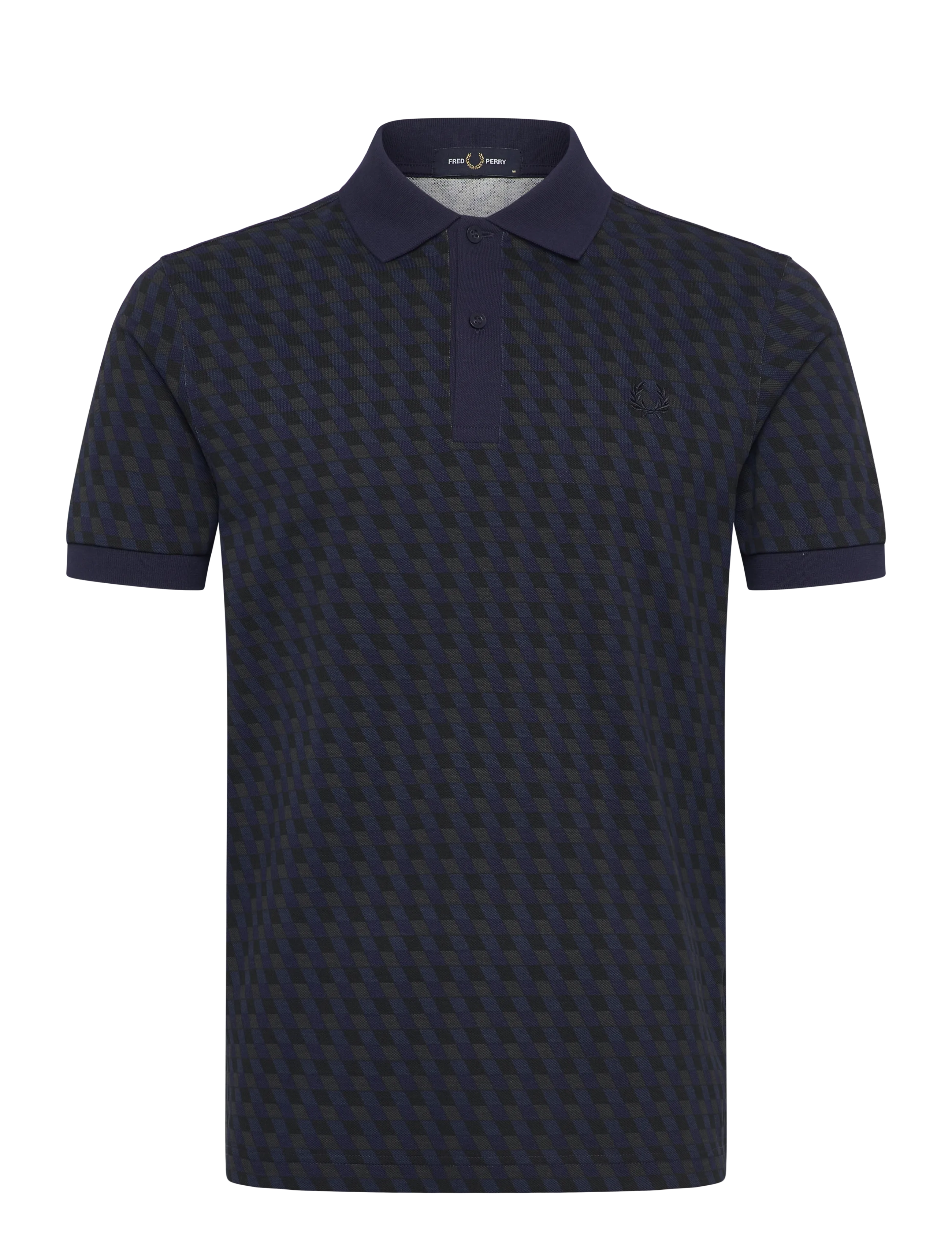 FRED PERRY Slanted Geometric P Shirt Patterned - S - Herren