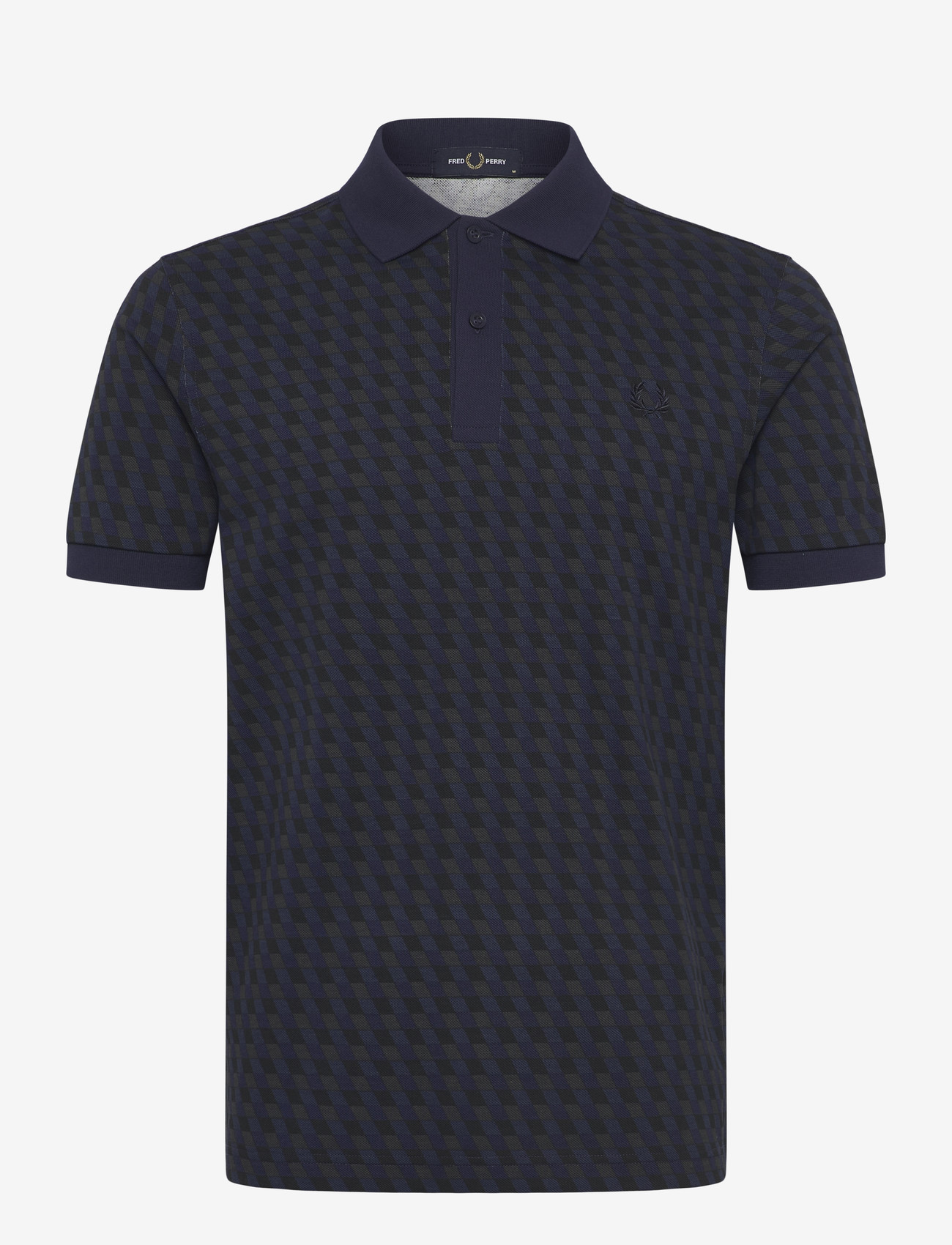 Fred Perry - SLANTED GEOMETRIC P SHIRT - kortærmede poloer - twilight navy - 1