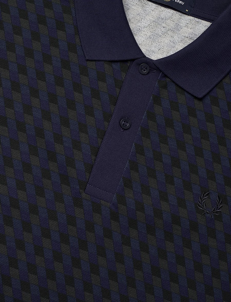 Fred Perry - SLANTED GEOMETRIC P SHIRT - kurzärmelig - twilight navy - 4