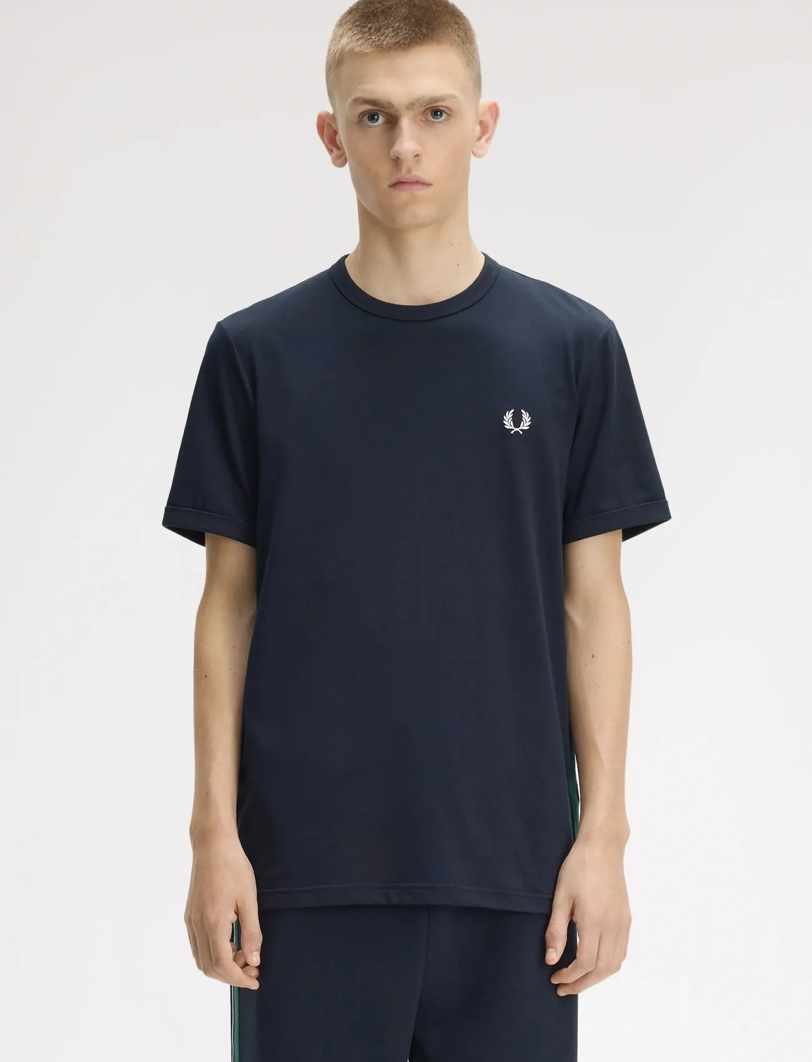 Fred Perry STRIPE TAPE T-SHIRT - Fred Perry - NAVY / navy