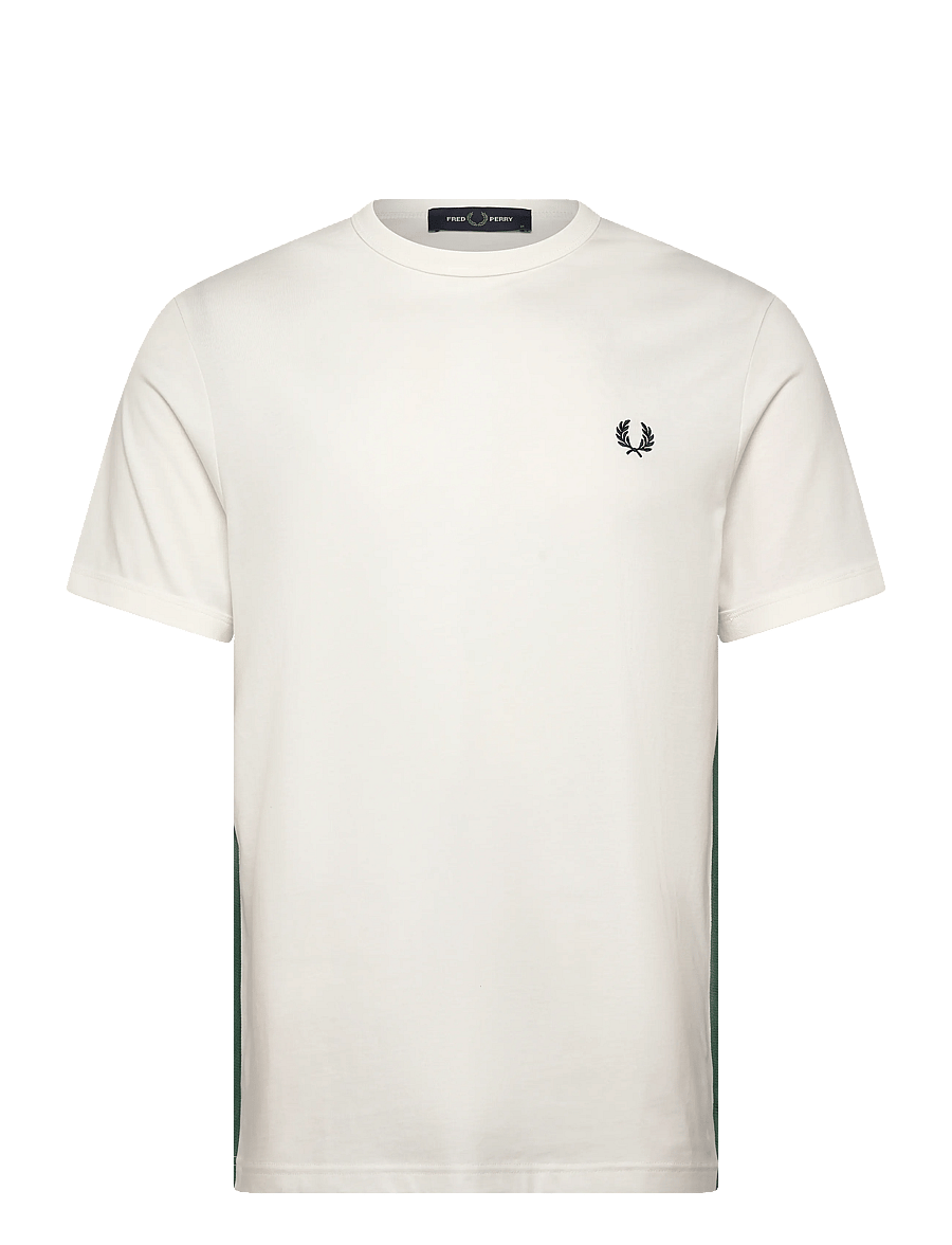 Fred Perry - STRIPE TAPE T-SHIRT - kortermede t-skjorter - snow white - 1