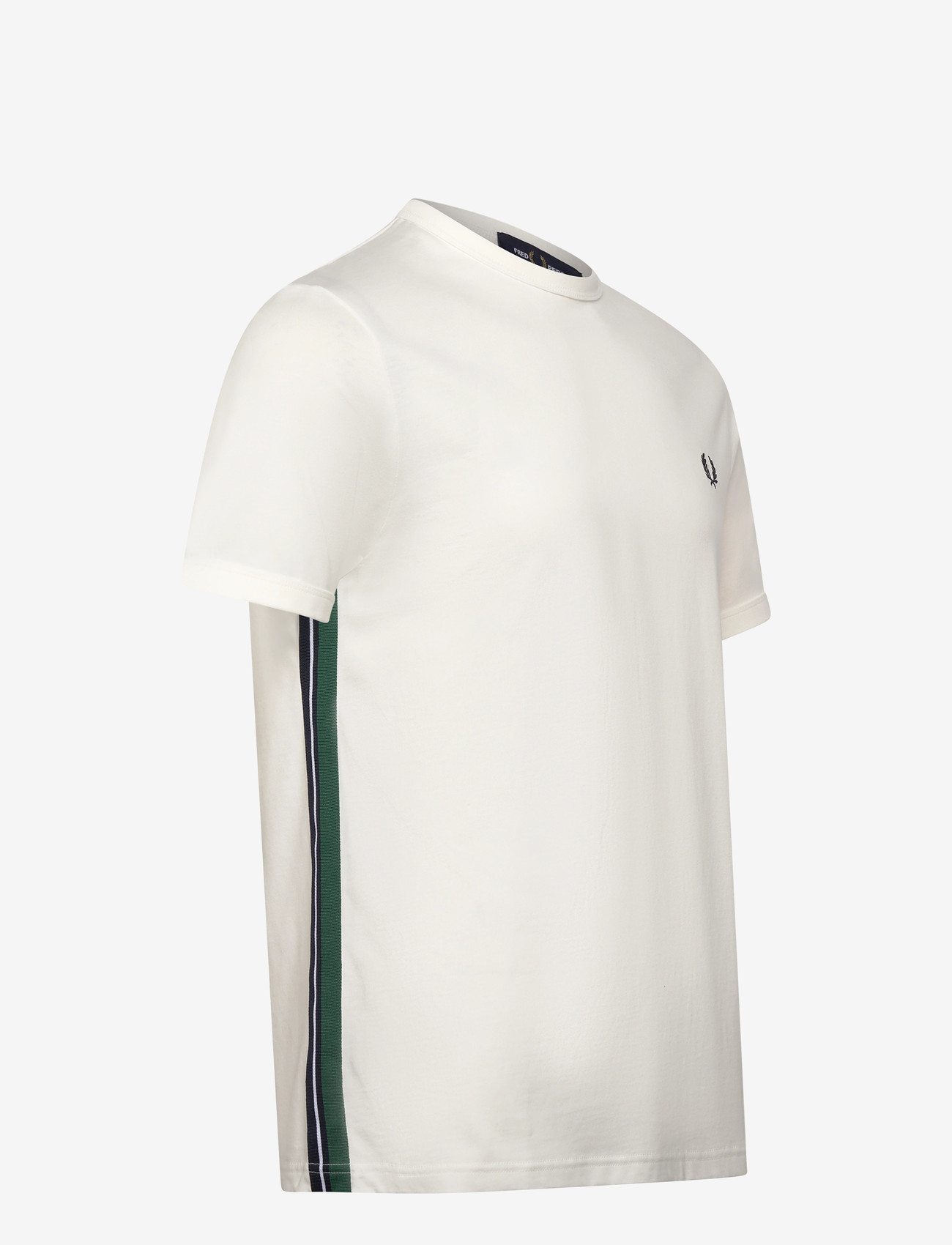 Fred Perry - STRIPE TAPE T-SHIRT - kortærmede t-shirts - snow white - 3