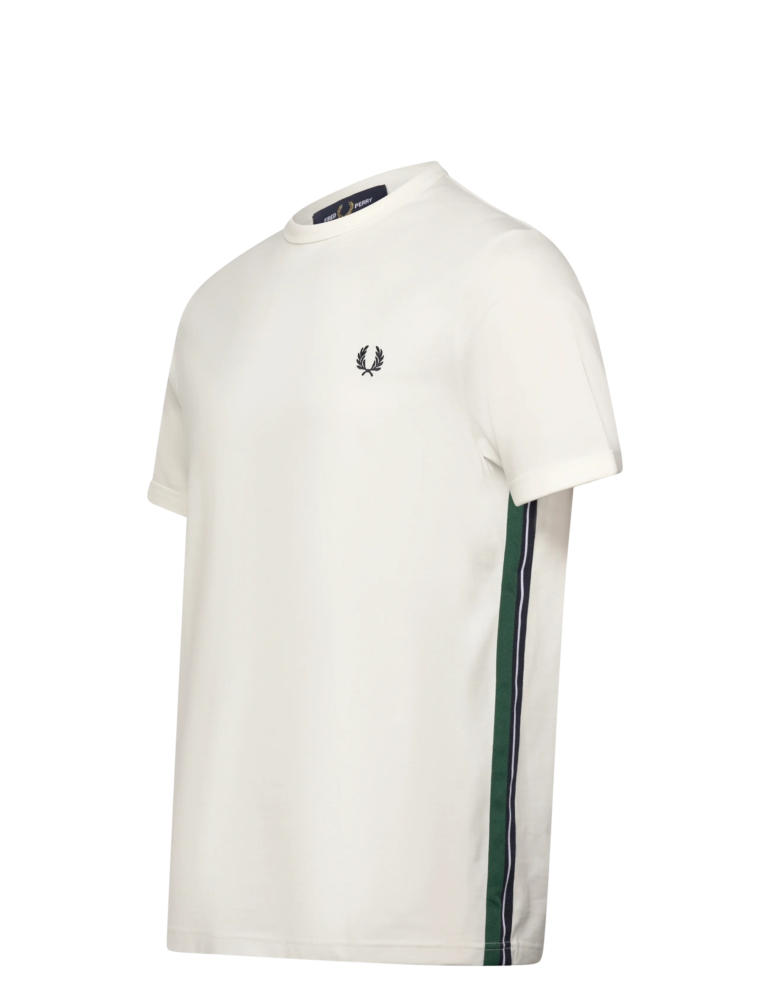 Fred Perry - STRIPE TAPE T-SHIRT - kortermede t-skjorter - snow white - 4