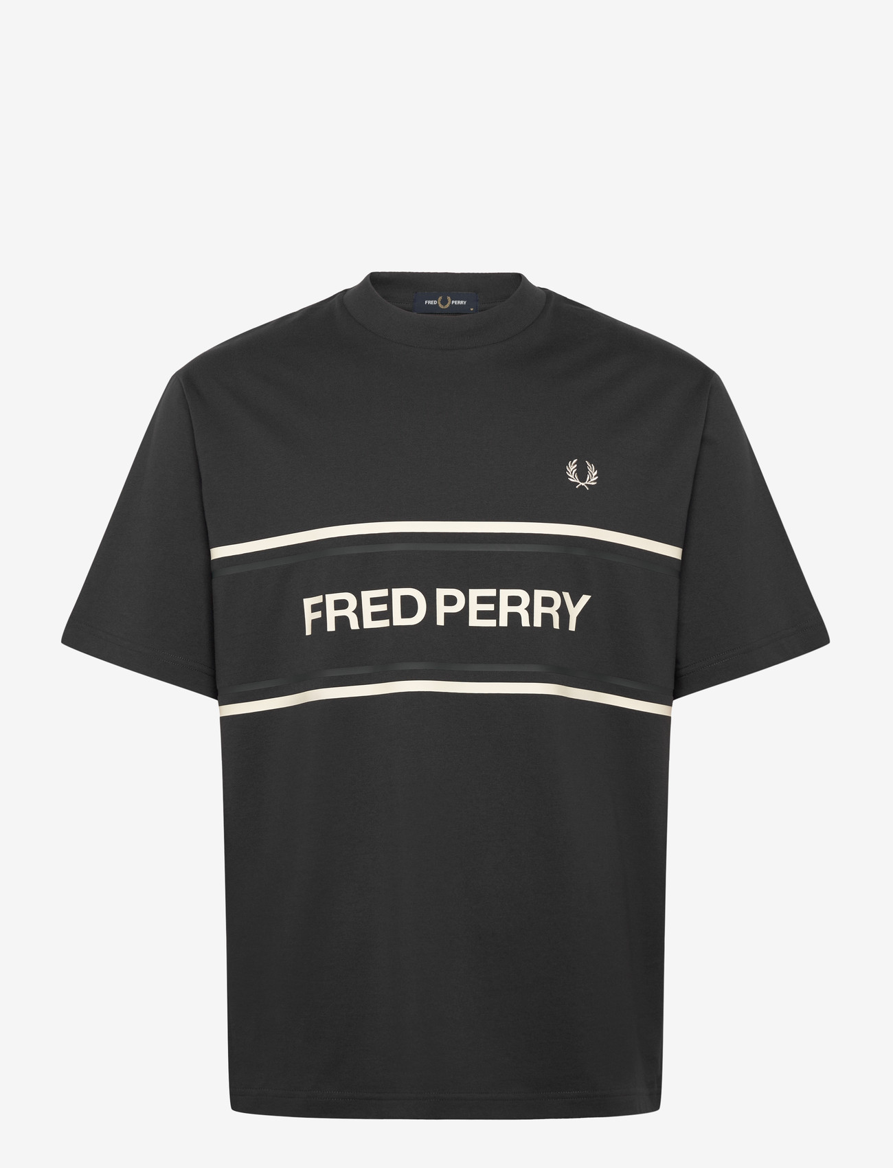 Fred Perry - FRED PERRY GRAPHIC TEE - kortärmade t-shirts - anchor grey - 1