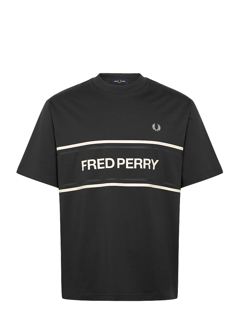 Fred Perry - FRED PERRY GRAPHIC TEE - kortärmade t-shirts - anchor grey - 1