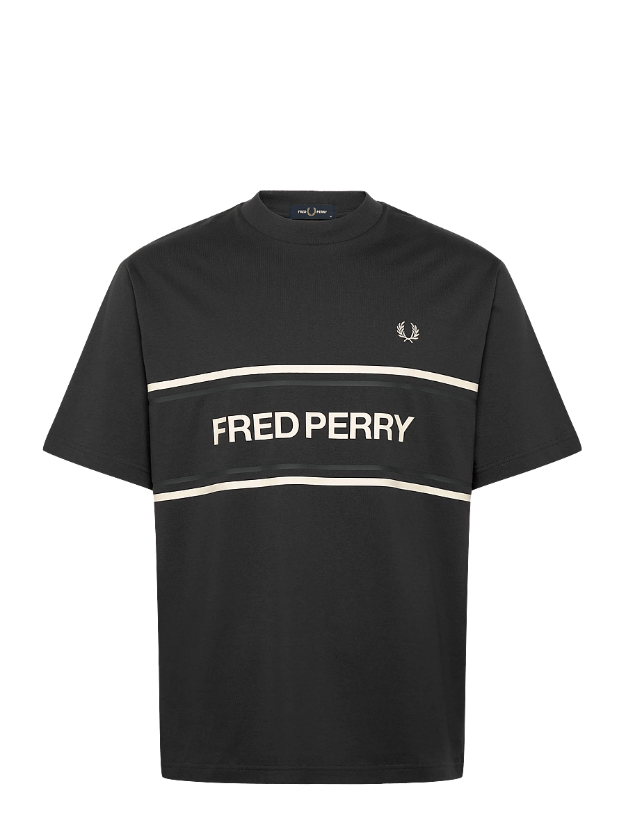 Fred Perry - FRED PERRY GRAPHIC TEE - short-sleeved t-shirts - anchor grey - 1