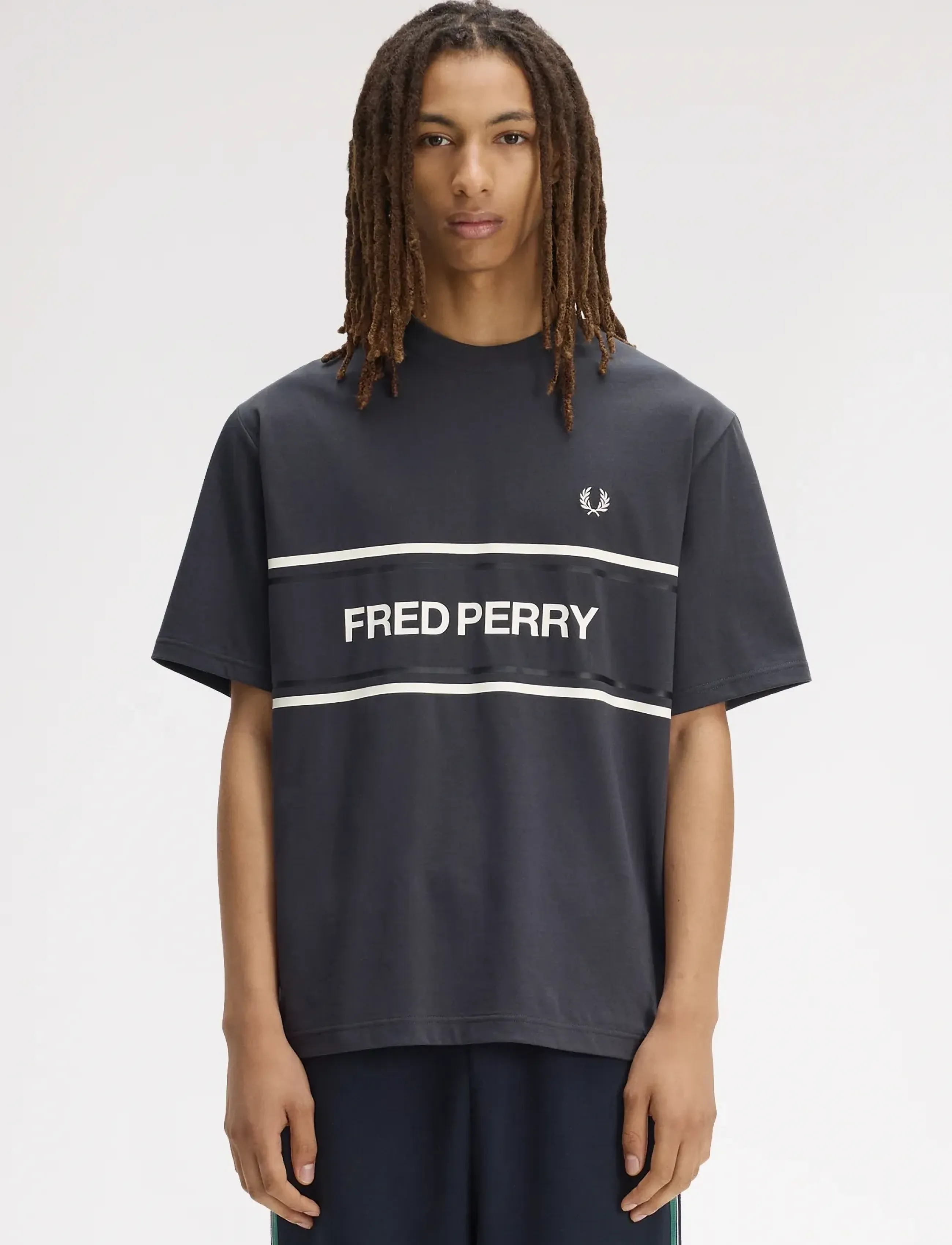 Fred Perry Fred Perry Graphic Tee, XS, Grey, T-Shirts > Kortærmede, Herre