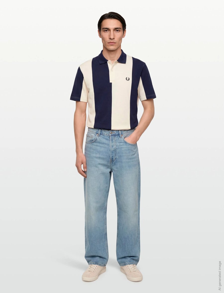 Fred Perry - CUT/SEW PANEL POLO SHIRT - short-sleeved polos - french navy - 0