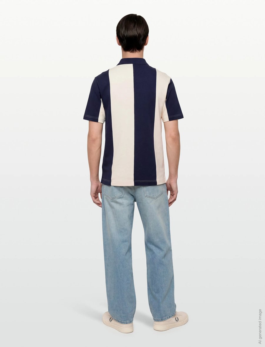 Fred Perry - CUT/SEW PANEL POLO SHIRT - short-sleeved polos - french navy - 4