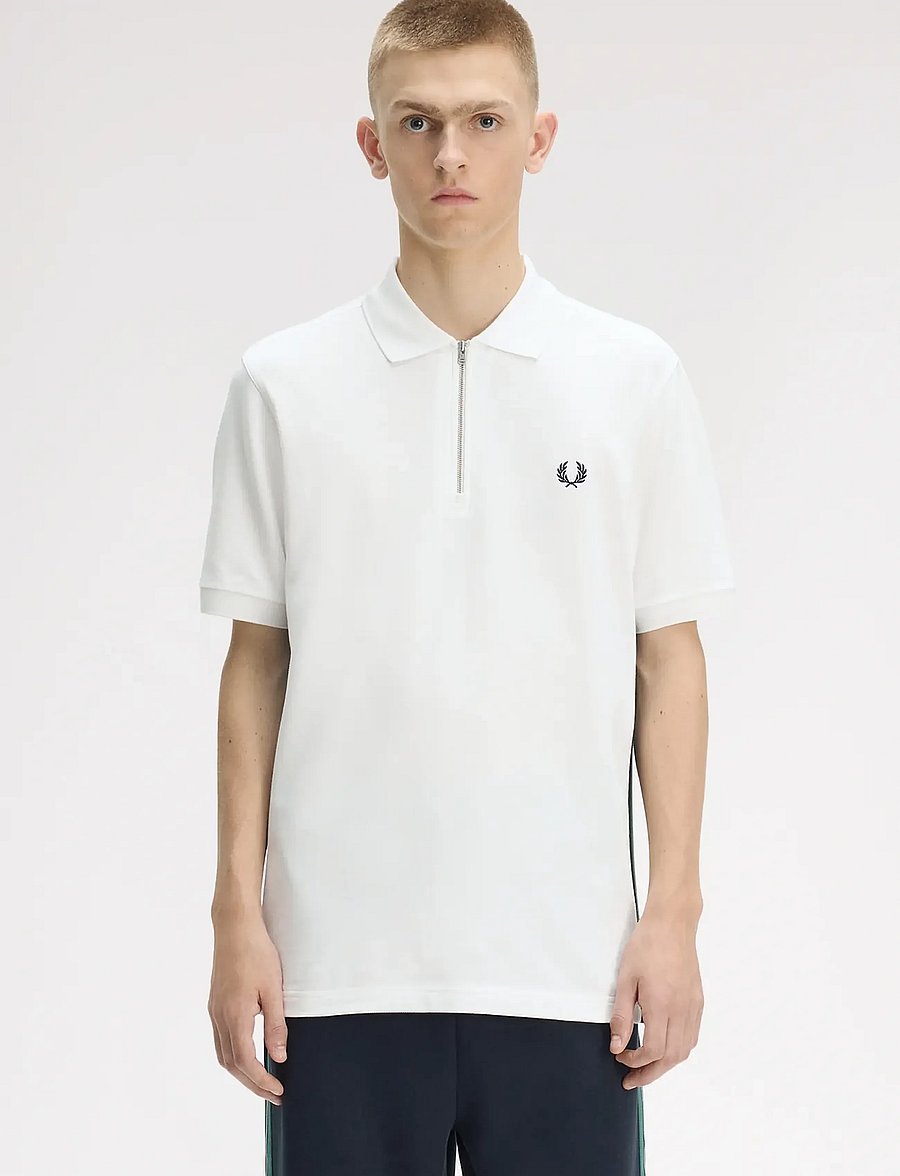 Fred Perry - TRAMLINE STRIPE POLO SHIRT - kurzärmelig - snow white - 0