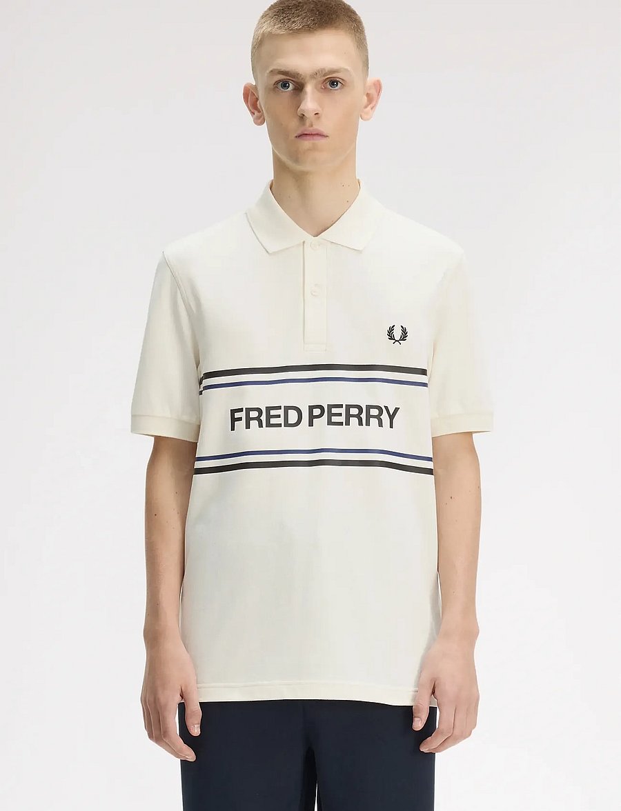Fred Perry - FP GRAPHIC POLO SHIRT - short-sleeved polos - ecru - 0