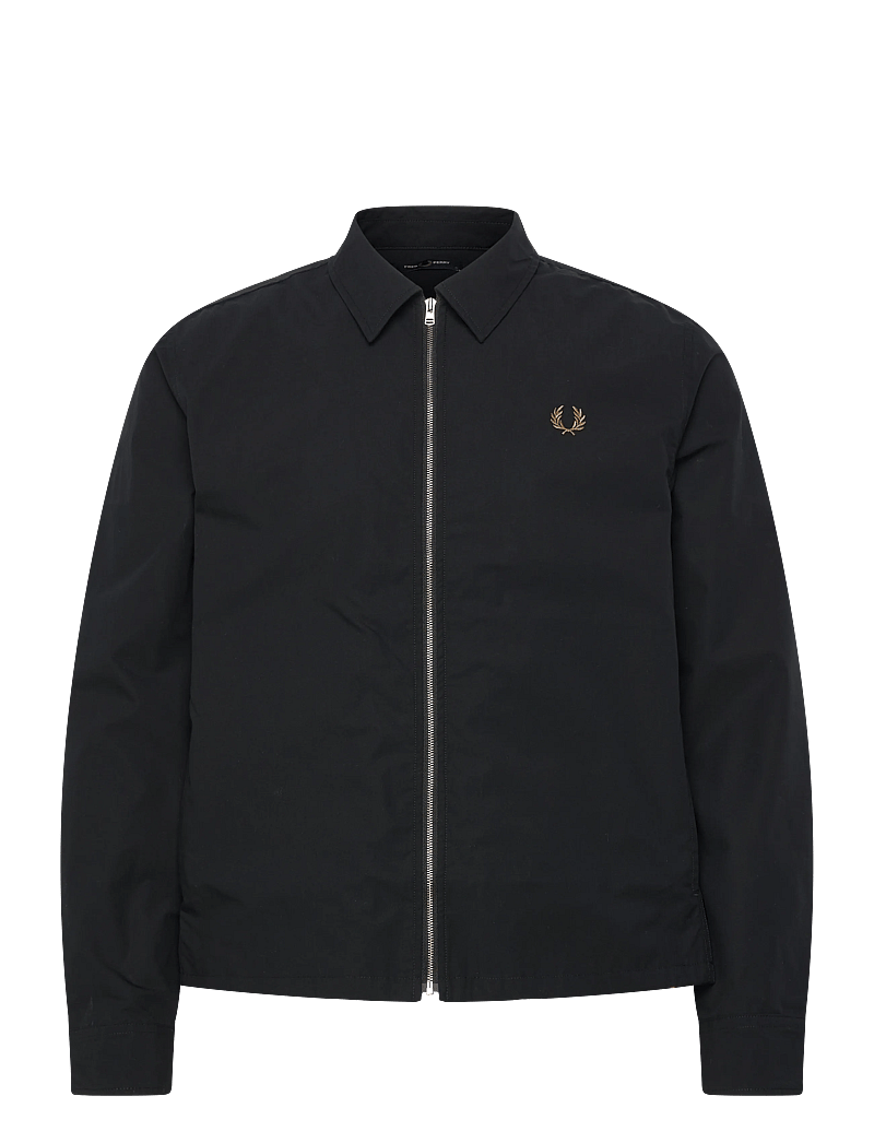 Fred Perry - POPLIN OVERSHIRT - frühlingsjacken - black - 0