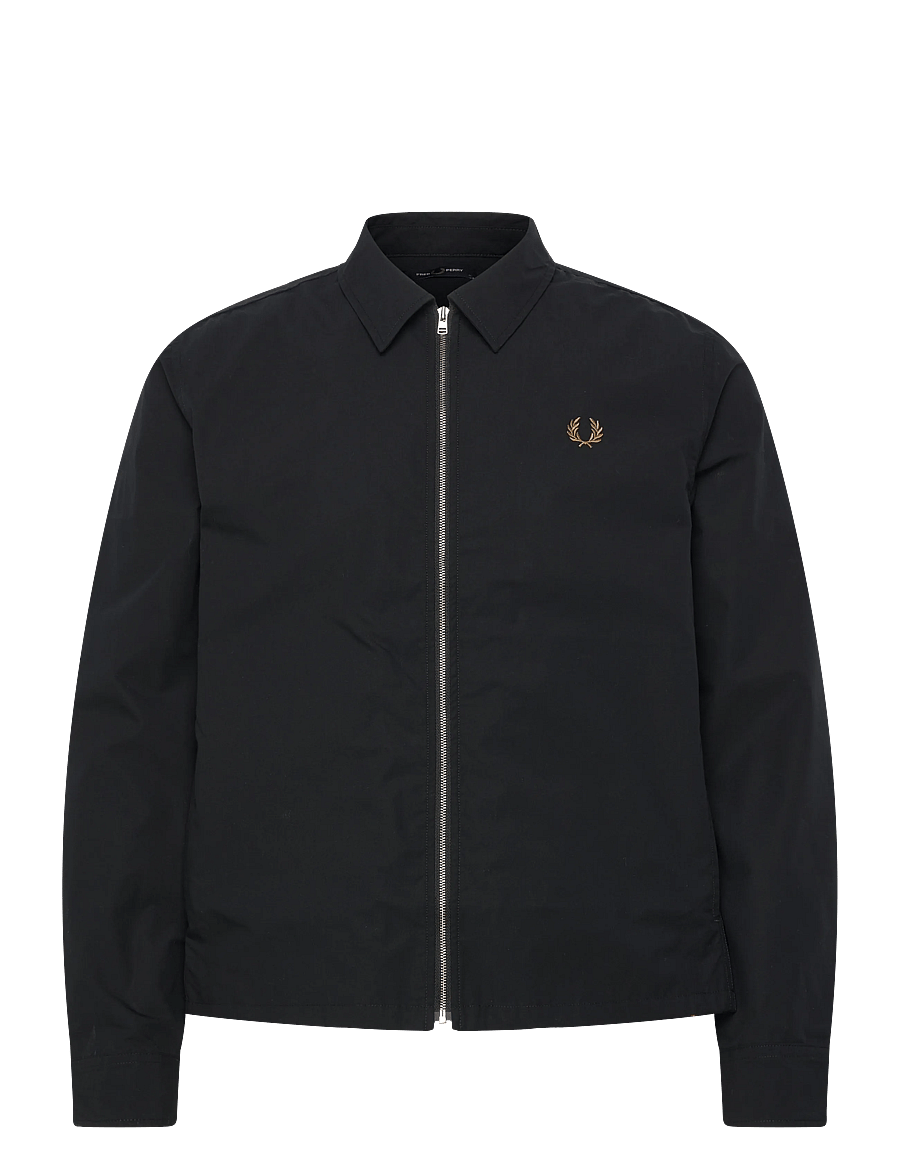 Fred Perry - POPLIN OVERSHIRT - frühlingsjacken - black - 1