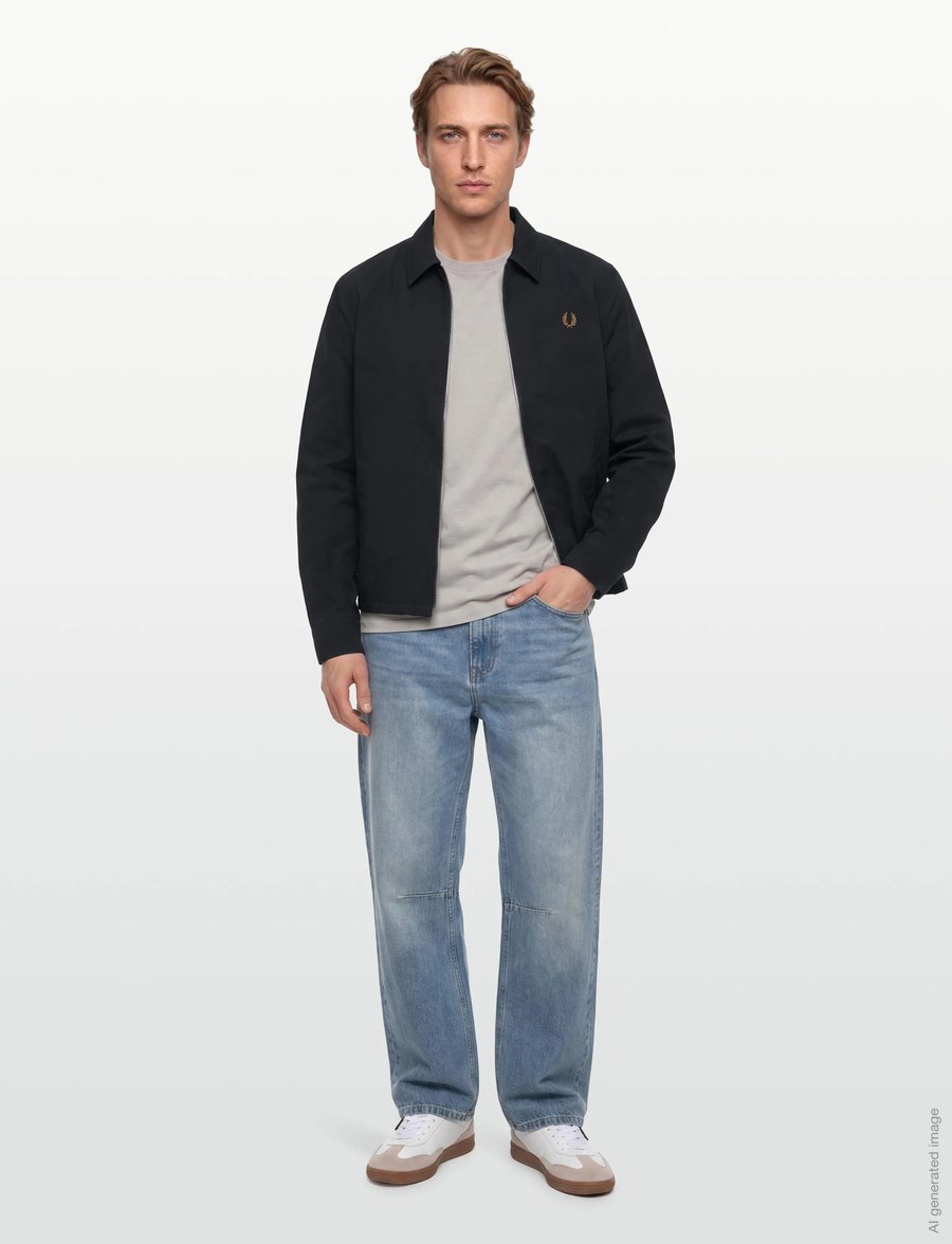 Fred Perry - POPLIN OVERSHIRT - frühlingsjacken - black - 0