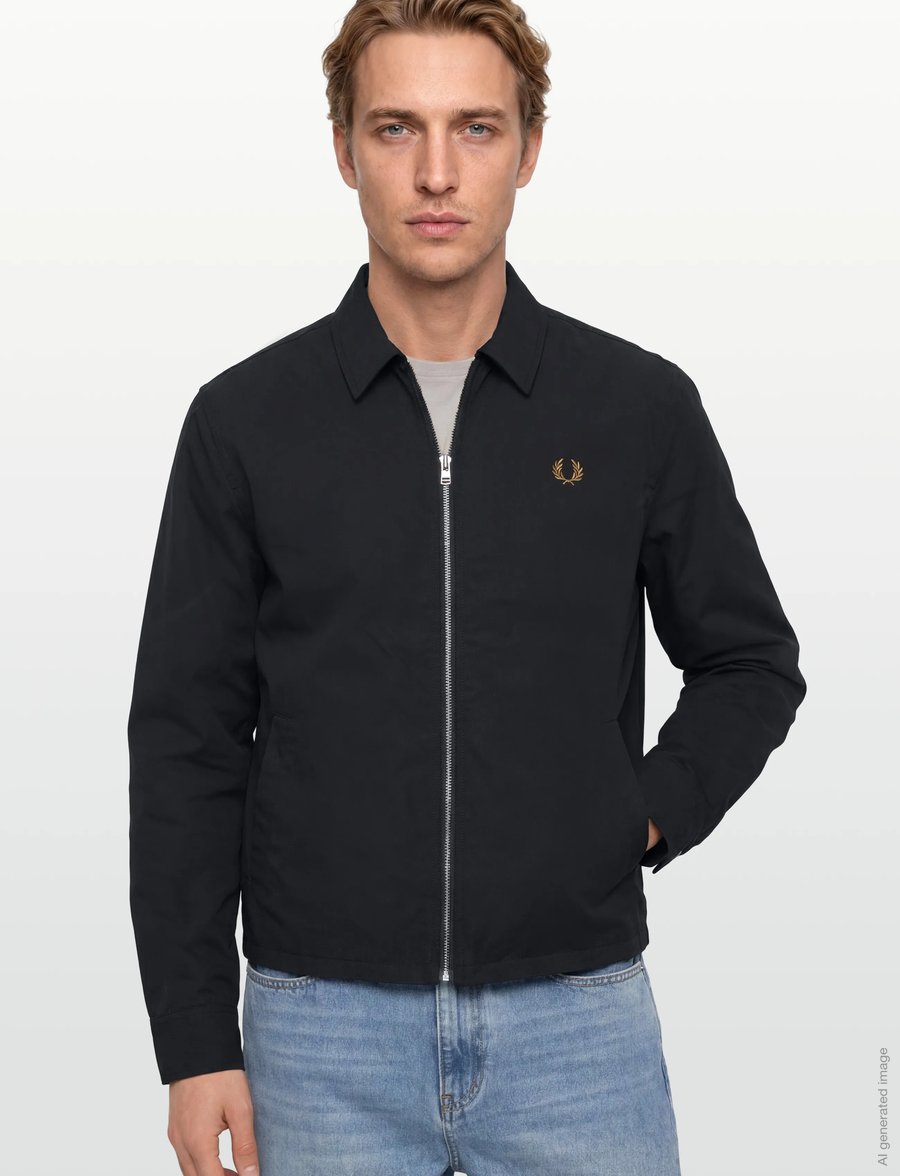 Fred Perry - POPLIN OVERSHIRT - frühlingsjacken - black - 3