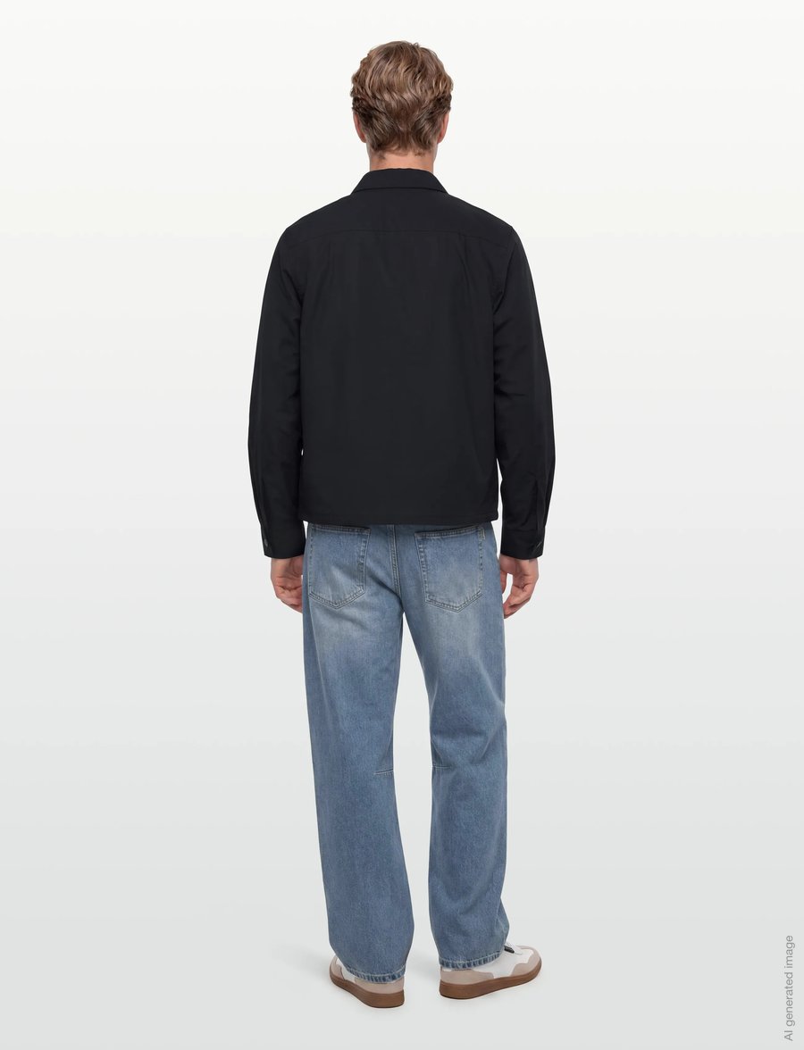 Fred Perry - POPLIN OVERSHIRT - frühlingsjacken - black - 4