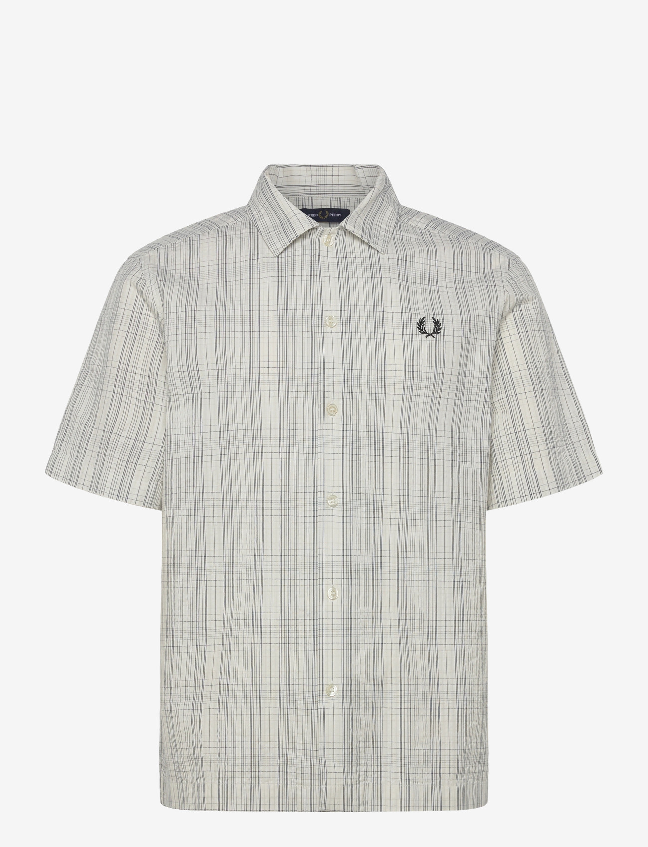 Fred Perry - SEERSUCKER CHECK SHIRT - checkered shirts - ecru - 1