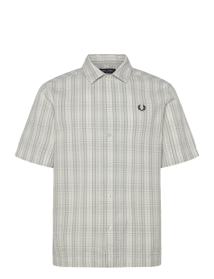 Fred Perry - SEERSUCKER CHECK SHIRT - checkered shirts - ecru - 1