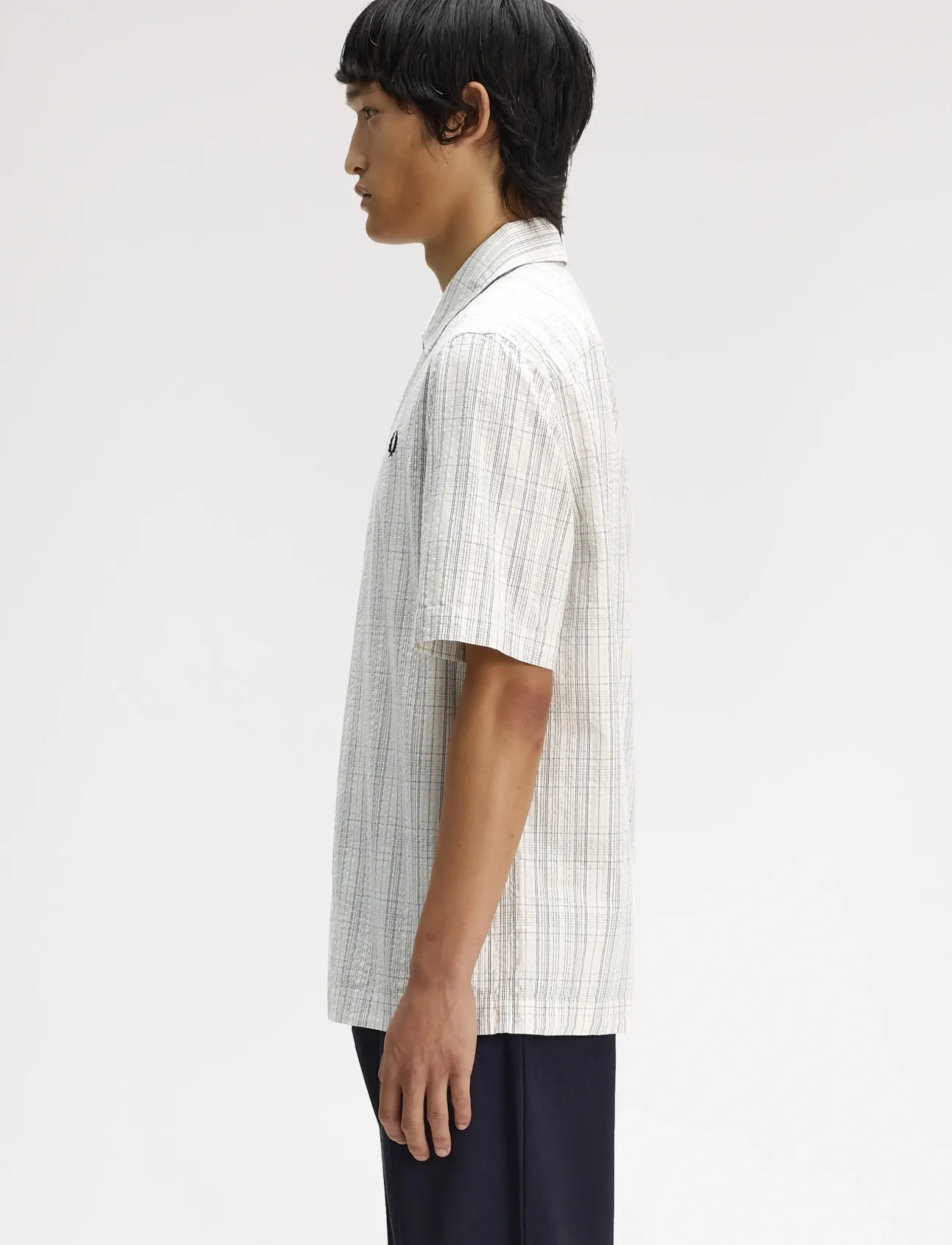Fred Perry - SEERSUCKER CHECK SHIRT - checkered shirts - ecru - 3