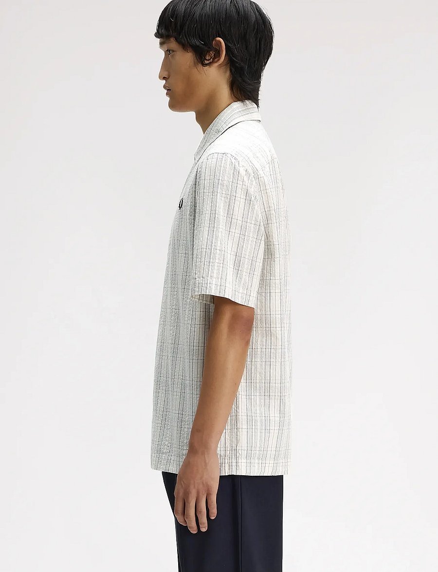 Fred Perry - SEERSUCKER CHECK SHIRT - checkered shirts - ecru - 3