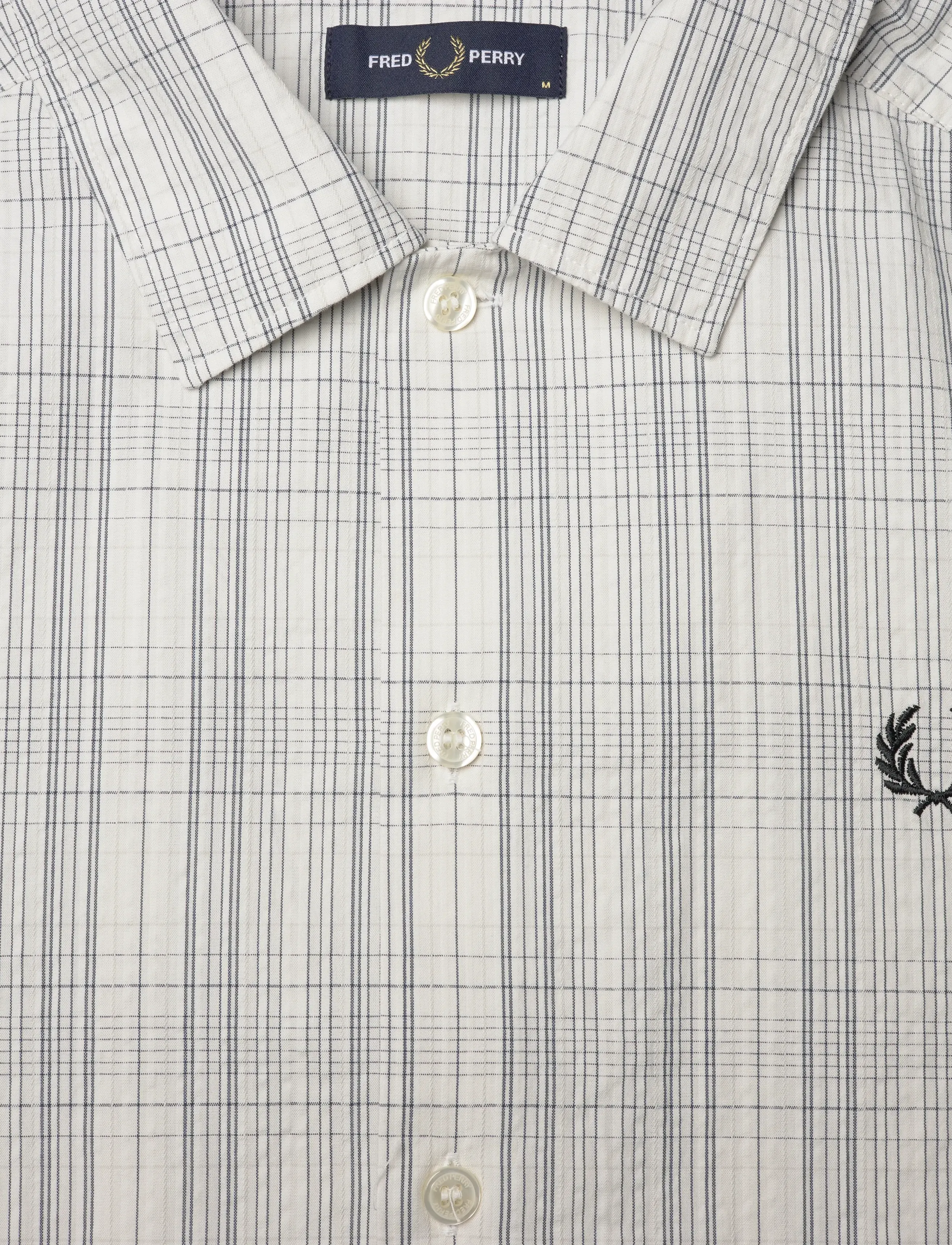 Fred Perry - SEERSUCKER CHECK SHIRT - checkered shirts - ecru - 4