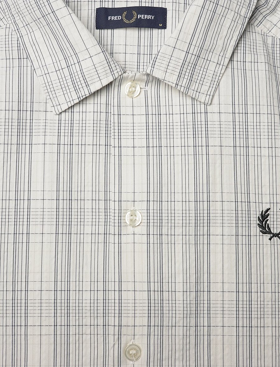 Fred Perry - SEERSUCKER CHECK SHIRT - checkered shirts - ecru - 4