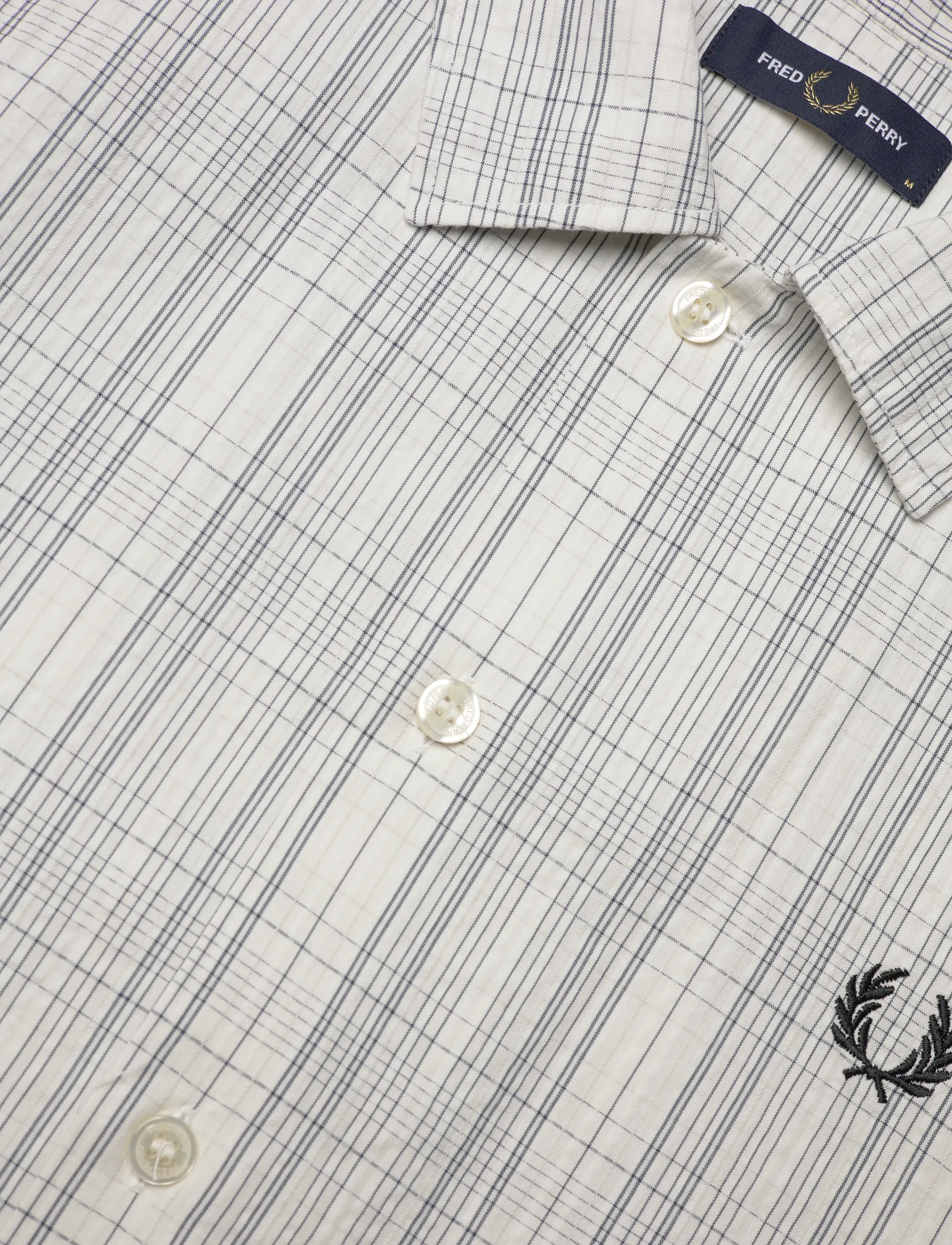 Fred Perry - SEERSUCKER CHECK SHIRT - checkered shirts - ecru - 5