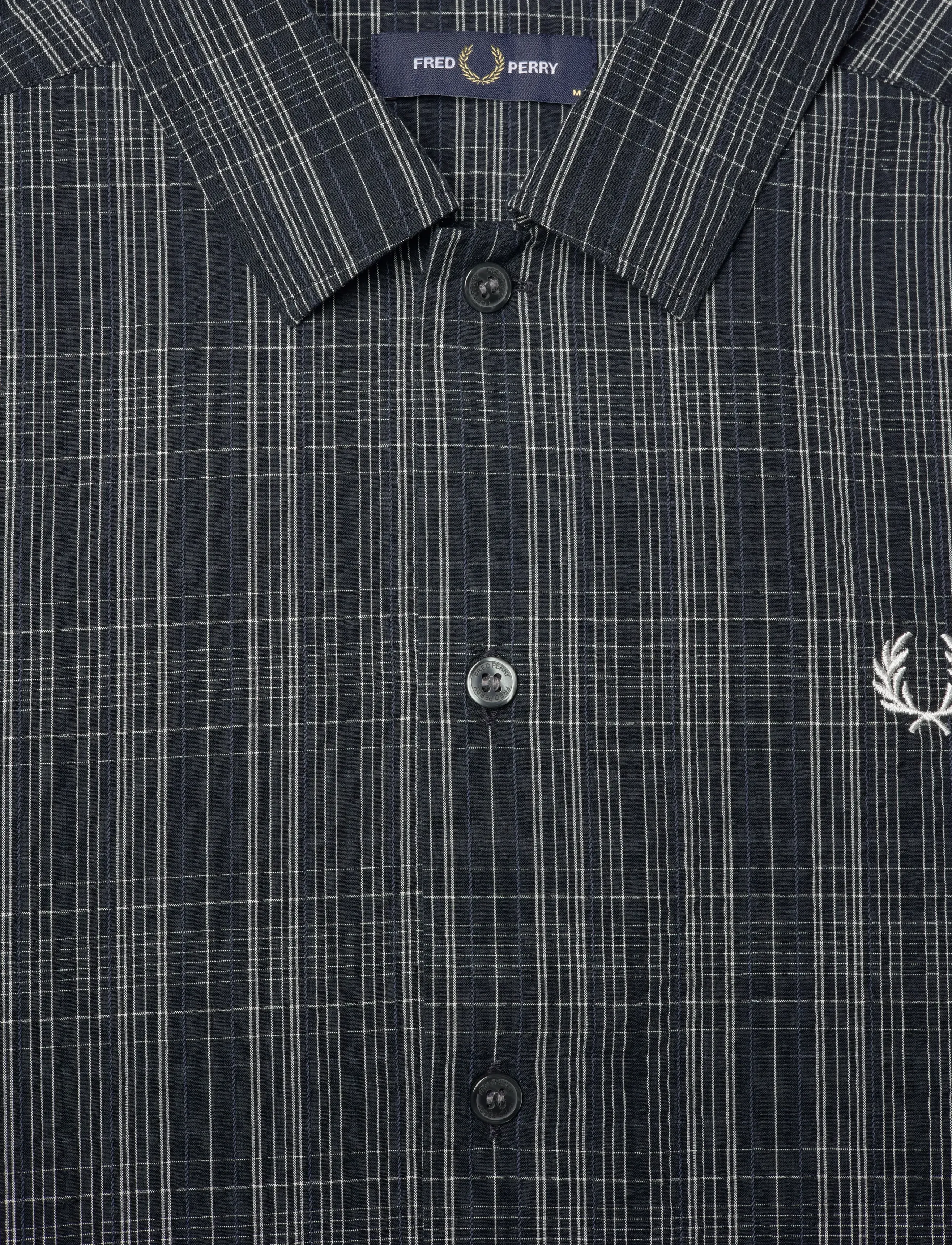 Fred Perry - SEERSUCKER CHECK SHIRT - ruudulised särgid - navy - 4