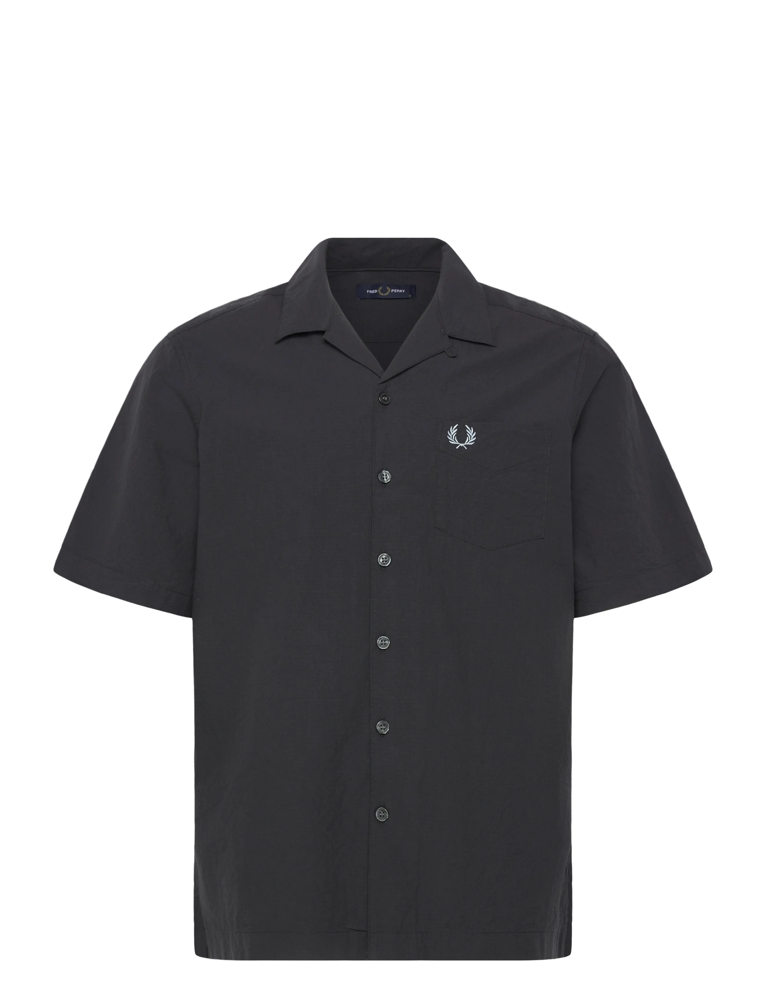 Fred Perry SEERSUCKER REVERE COLLAR SHIRT - New arrivals - ANCHOR GREY / grey