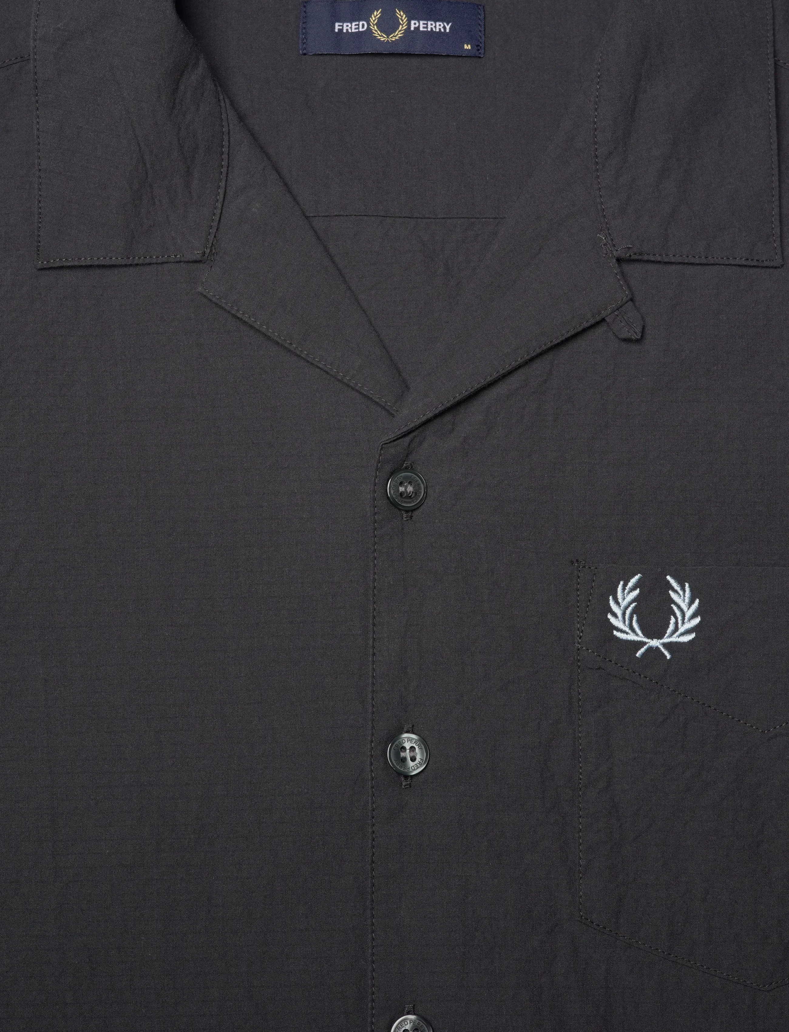 Fred Perry - SEERSUCKER REVERE COLLAR SHIRT - kortærmede skjorter - anchor grey - 2