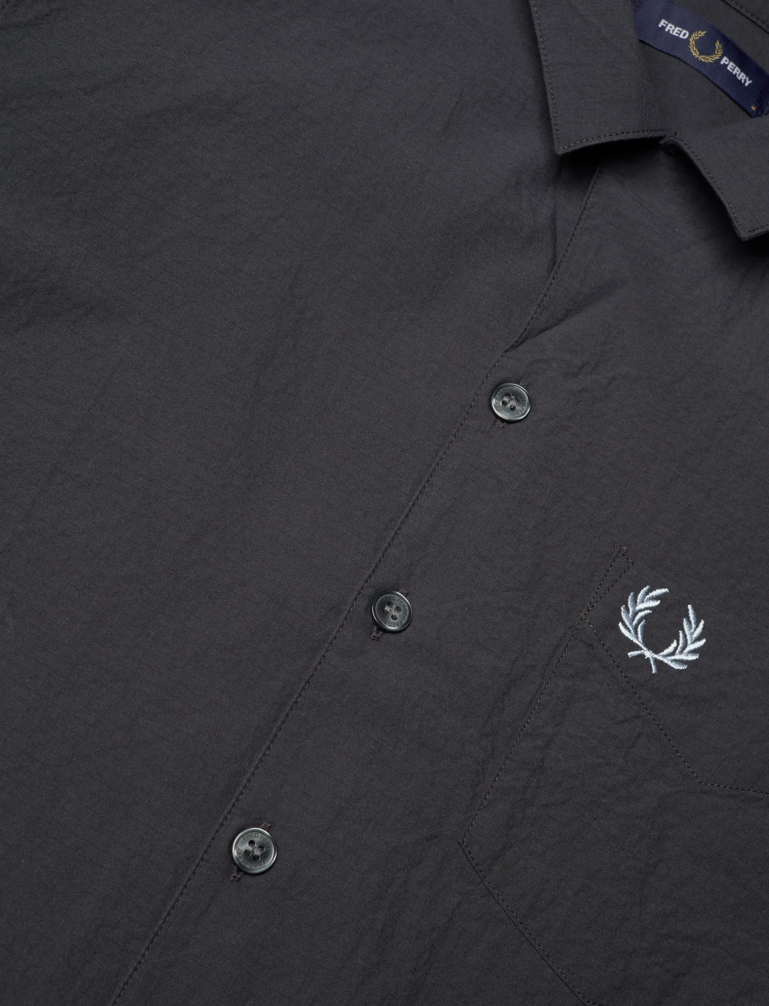 Fred Perry - SEERSUCKER REVERE COLLAR SHIRT - kortærmede skjorter - anchor grey - 3