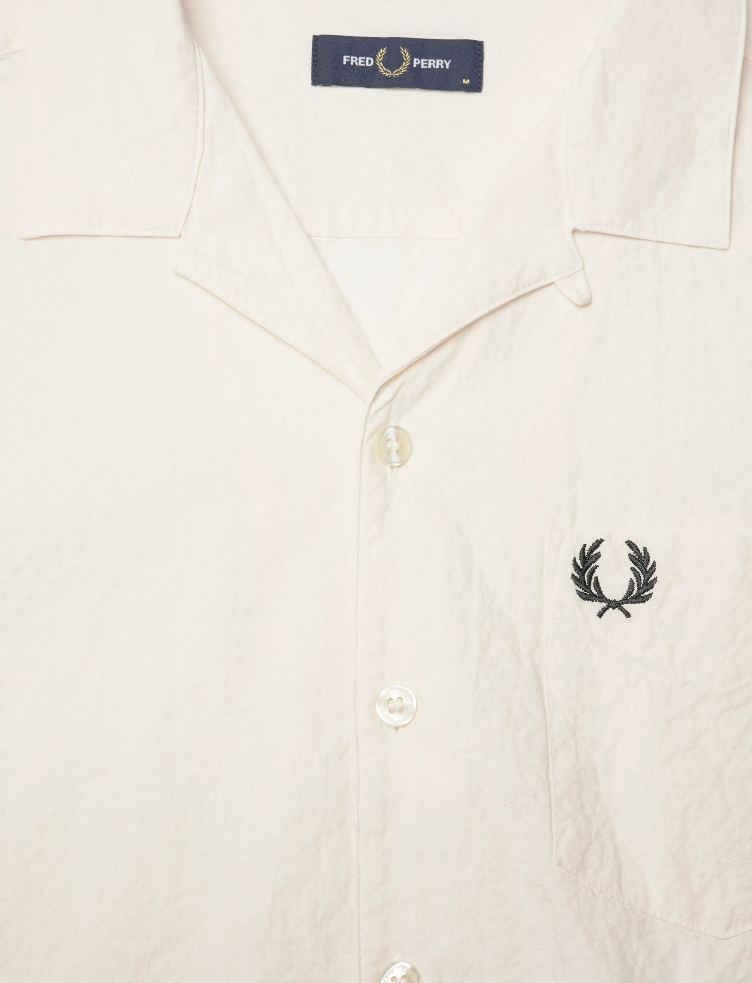 Fred Perry - SEERSUCKER REVERE COLLAR SHIRT - kortærmede skjorter - ecru - 4