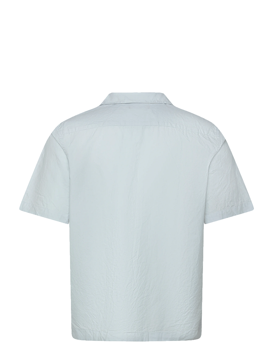 Fred Perry - SEERSUCKER REVERE COLLAR SHIRT - kortärmade skjortor - light ice - 2