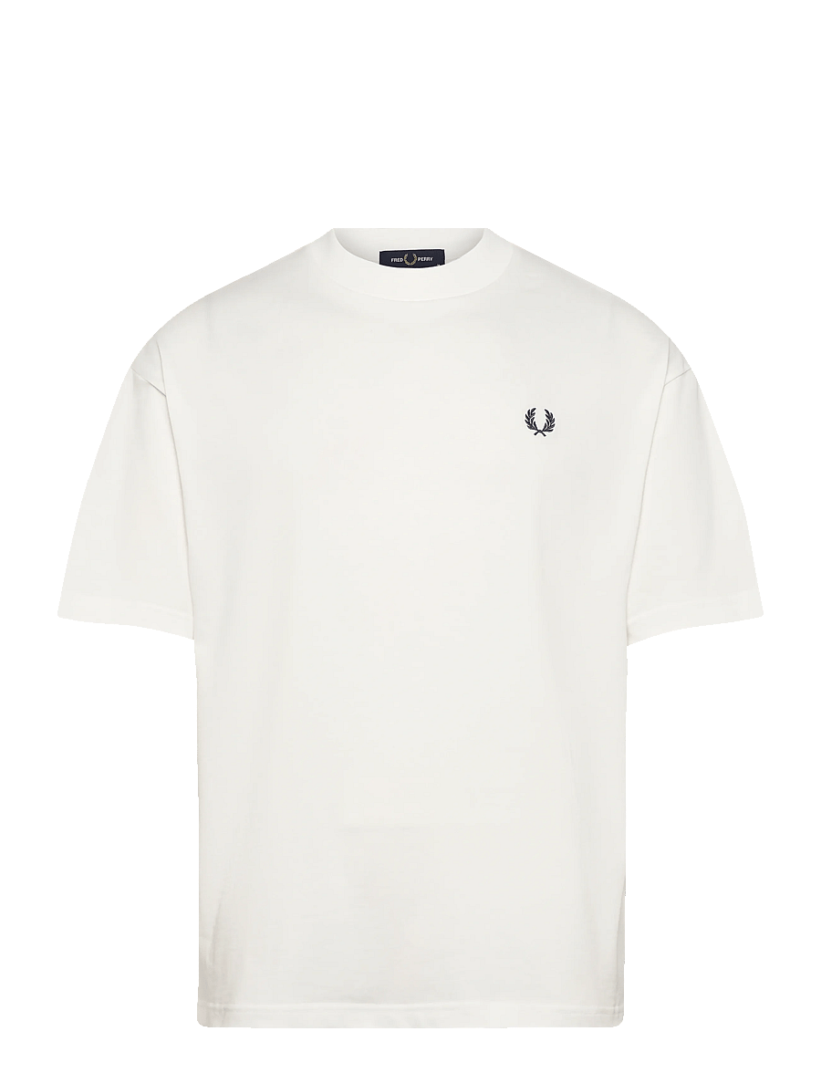 Fred Perry - BACK PRINT LAUREL WREATH TEE - kurzärmelige t-shirts - snow white - 1