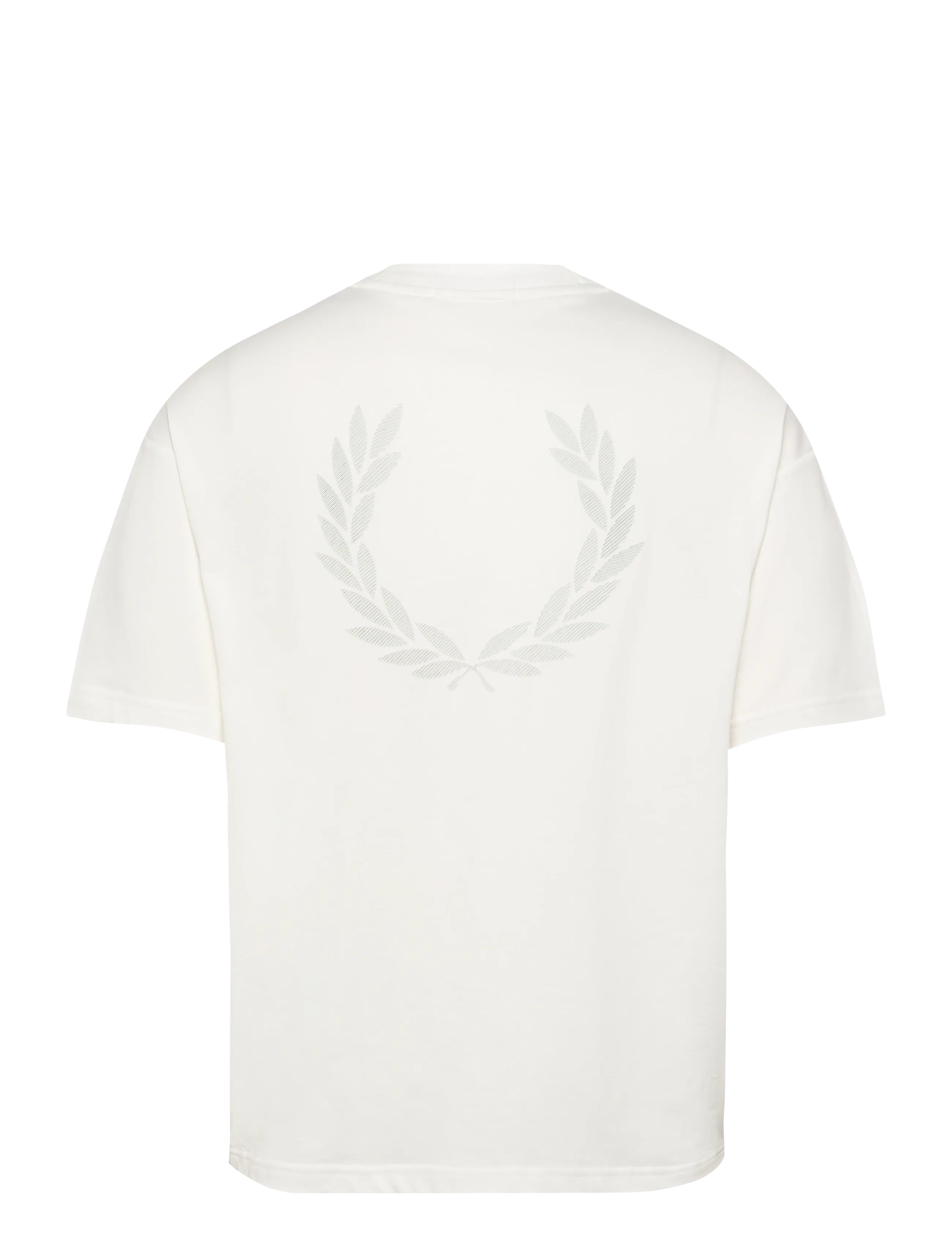 Fred Perry - BACK PRINT LAUREL WREATH TEE - lühikeste varrukatega t-särgid - snow white - 2