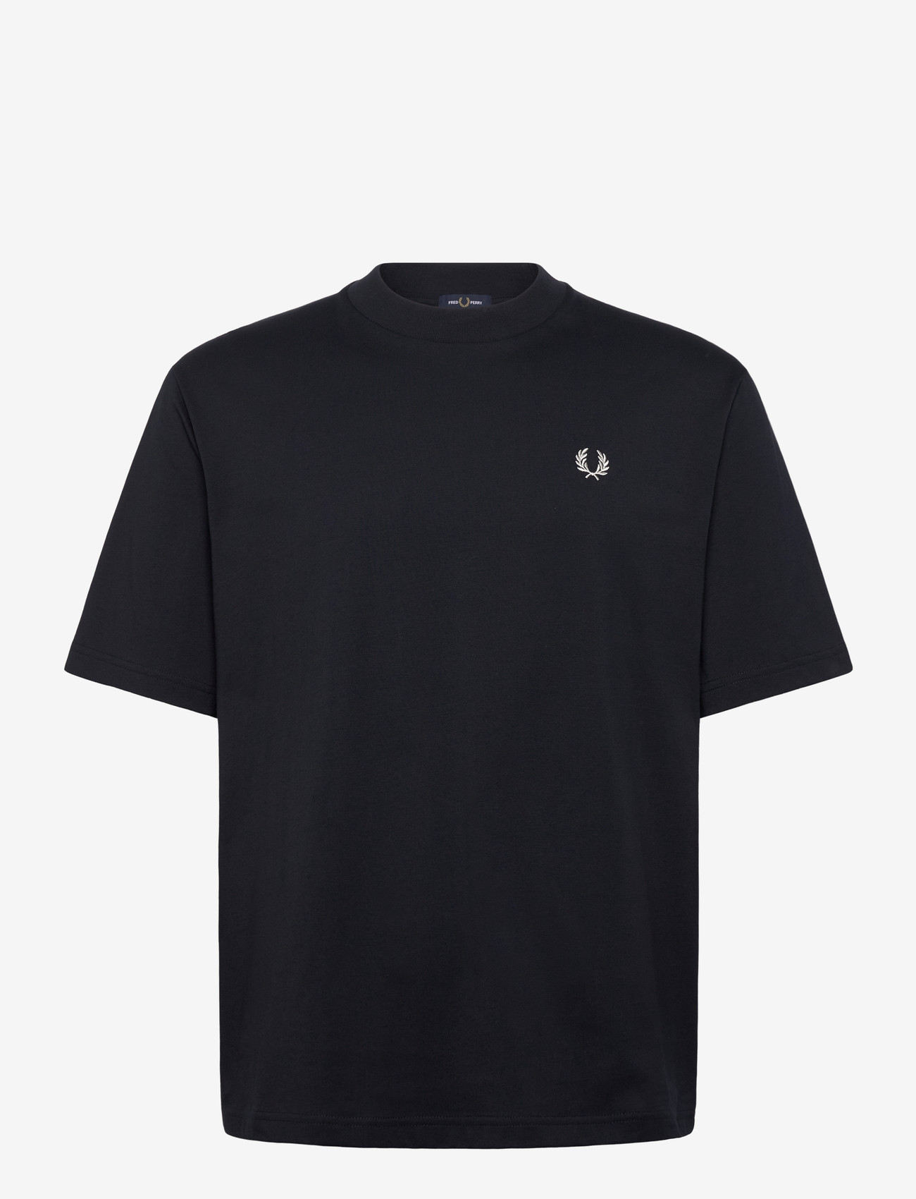 Fred Perry - BACK PRINT FRED PERRY TEXT TEE - kortärmade t-shirts - navy - 1