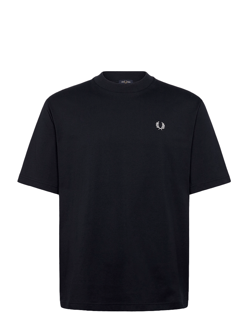 Fred Perry - BACK PRINT FRED PERRY TEXT TEE - kortärmade t-shirts - navy - 1