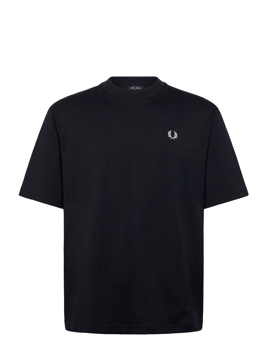 Fred Perry - BACK PRINT FRED PERRY TEXT TEE - short-sleeved t-shirts - navy - 1