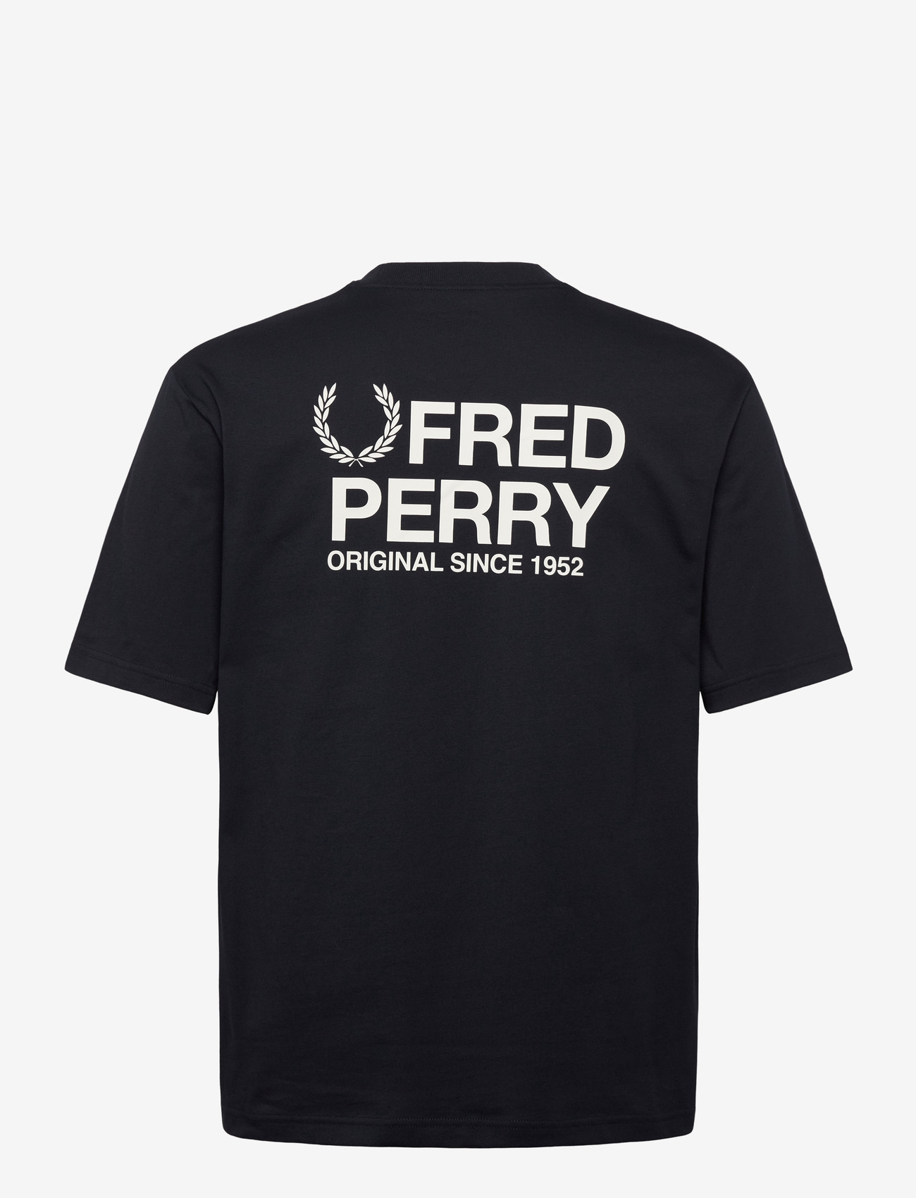 Fred Perry - BACK PRINT FRED PERRY TEXT TEE - kortärmade t-shirts - navy - 2