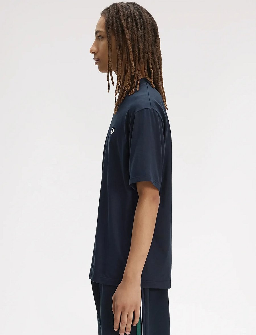 Fred Perry - BACK PRINT FRED PERRY TEXT TEE - short-sleeved t-shirts - navy - 3