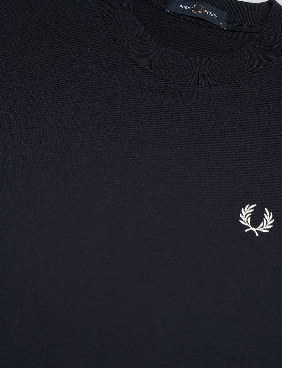 Fred Perry - BACK PRINT FRED PERRY TEXT TEE - short-sleeved t-shirts - navy - 4