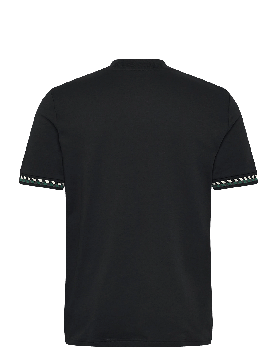 Fred Perry - JACQUARD CUFF T-SHIRT - kurzärmelige t-shirts - black - 2