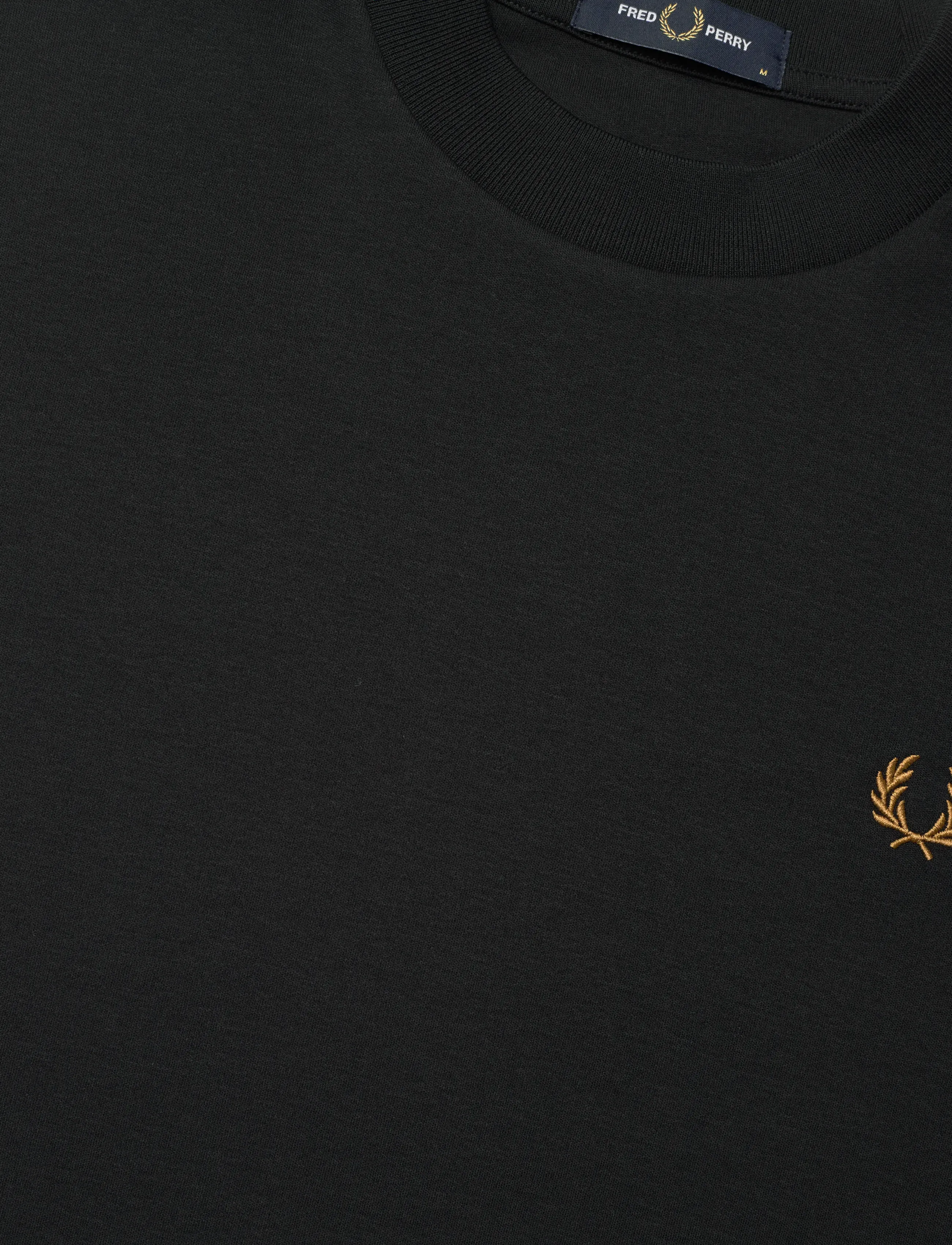 Fred Perry - JACQUARD CUFF T-SHIRT - short-sleeved t-shirts - black - 4