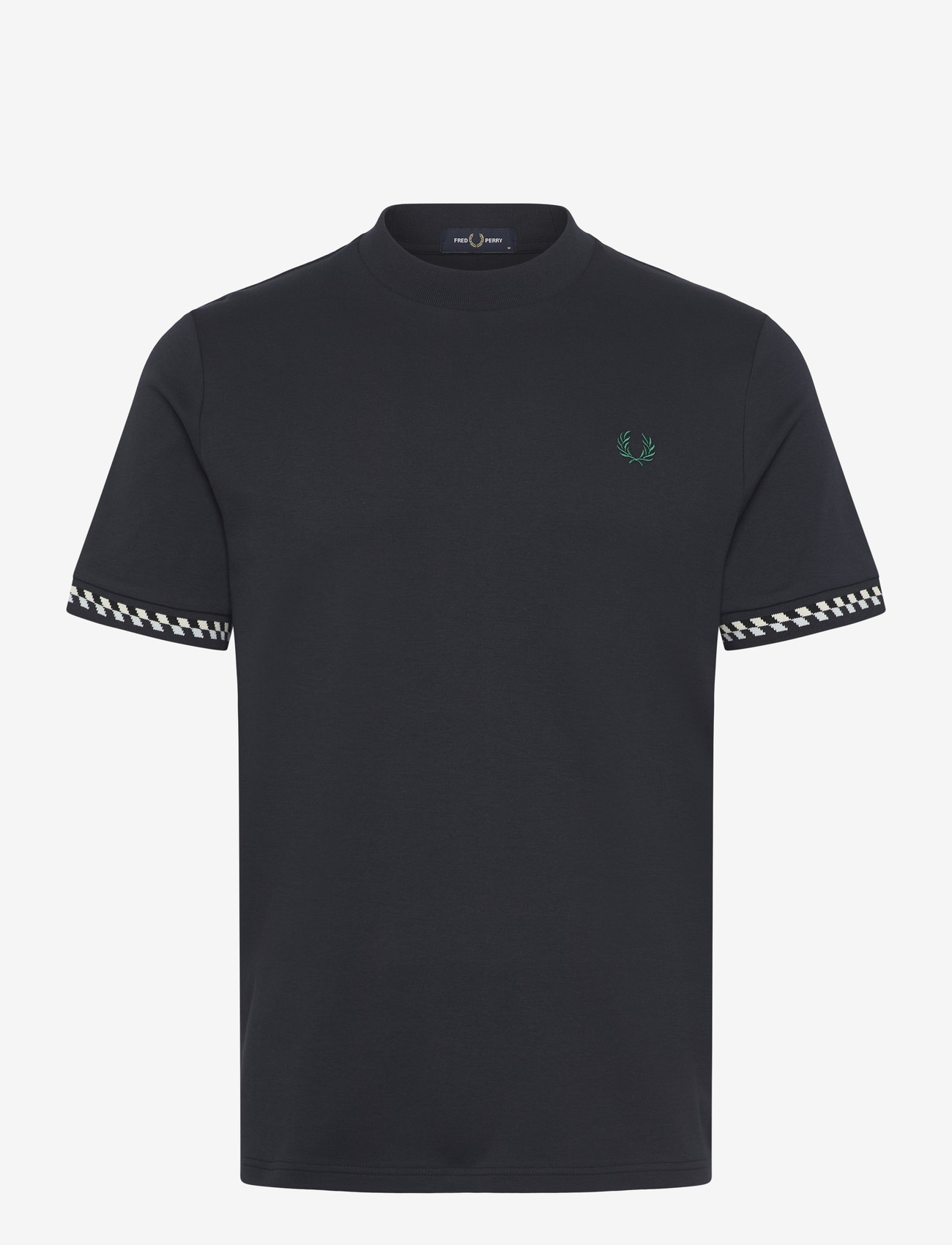 Fred Perry - JACQUARD CUFF T-SHIRT - kortärmade t-shirts - navy - 1
