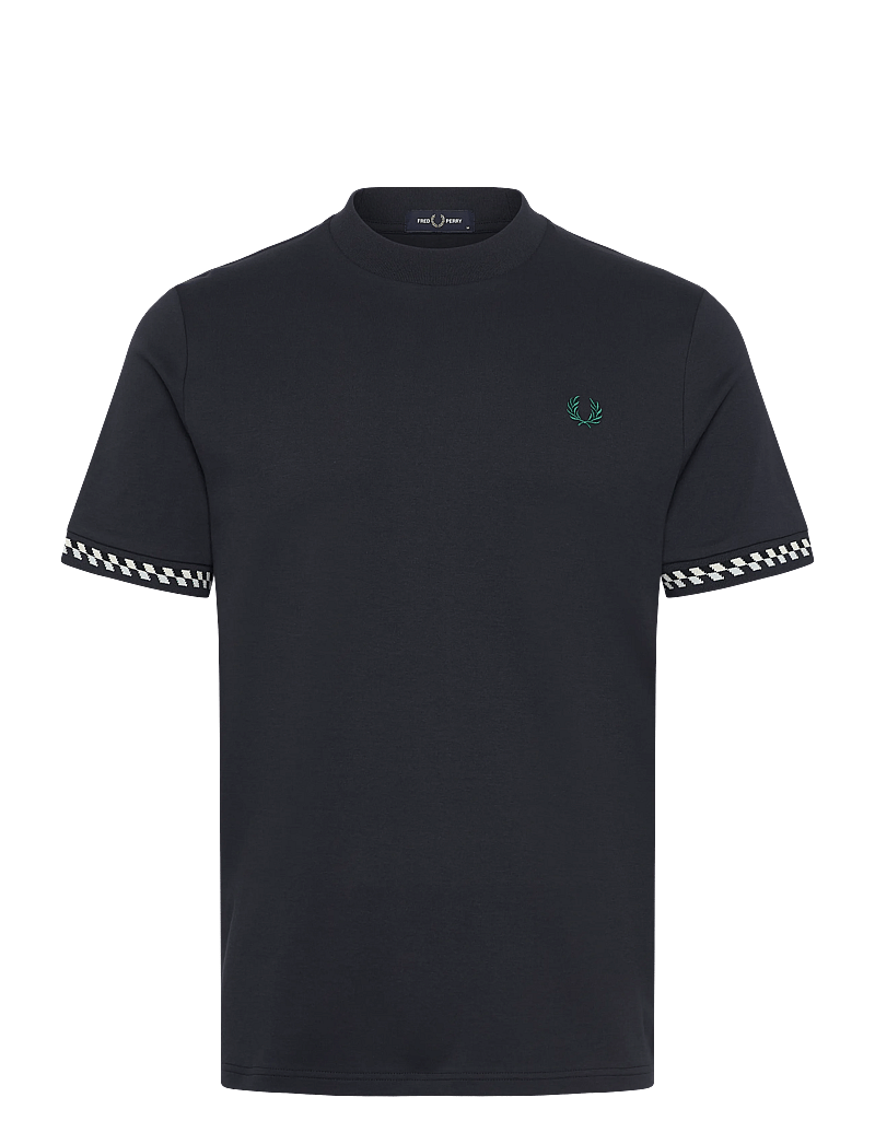 Fred Perry - JACQUARD CUFF T-SHIRT - kurzärmelig - navy - 1