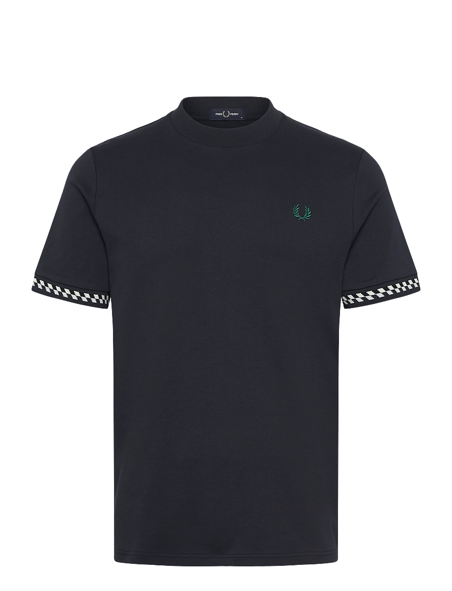 Fred Perry - JACQUARD CUFF T-SHIRT - kurzärmelig - navy - 1