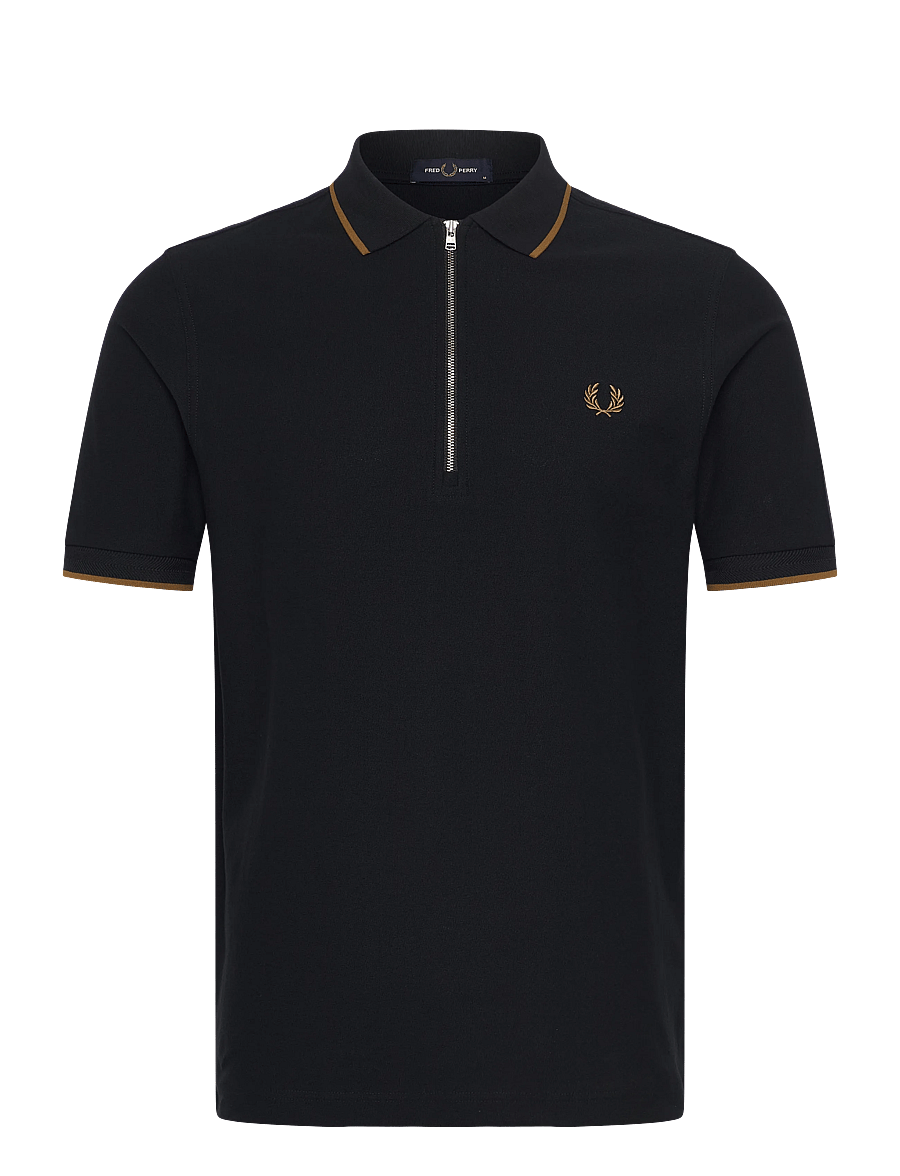 Fred Perry - CREPE PIQUE POLO SHIRT - kurzärmelig - black - 1