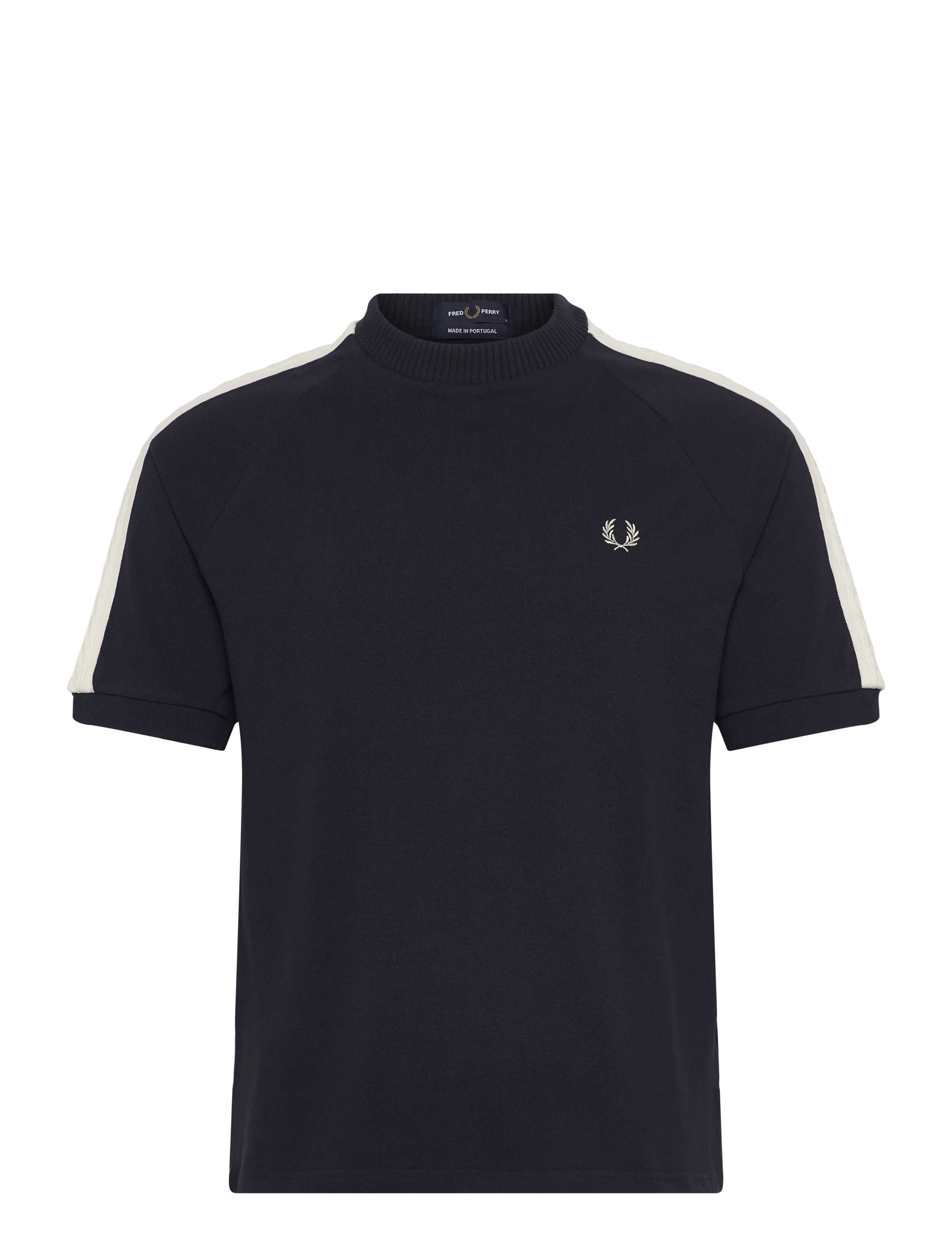 Fred Perry CABLE TAPED T-SHIRT - Riided - NAVY / navy