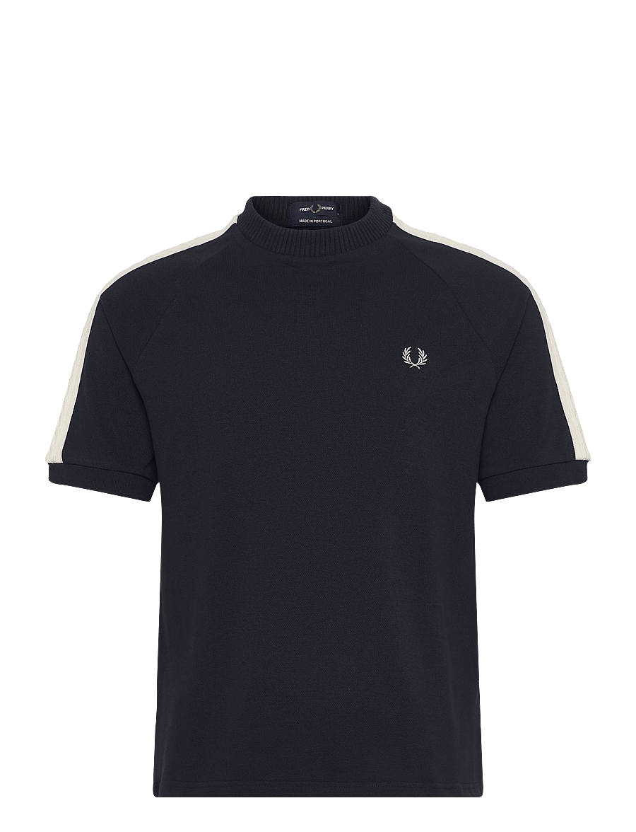 Fred Perry - CABLE TAPED T-SHIRT - lyhythihaiset - navy - 1